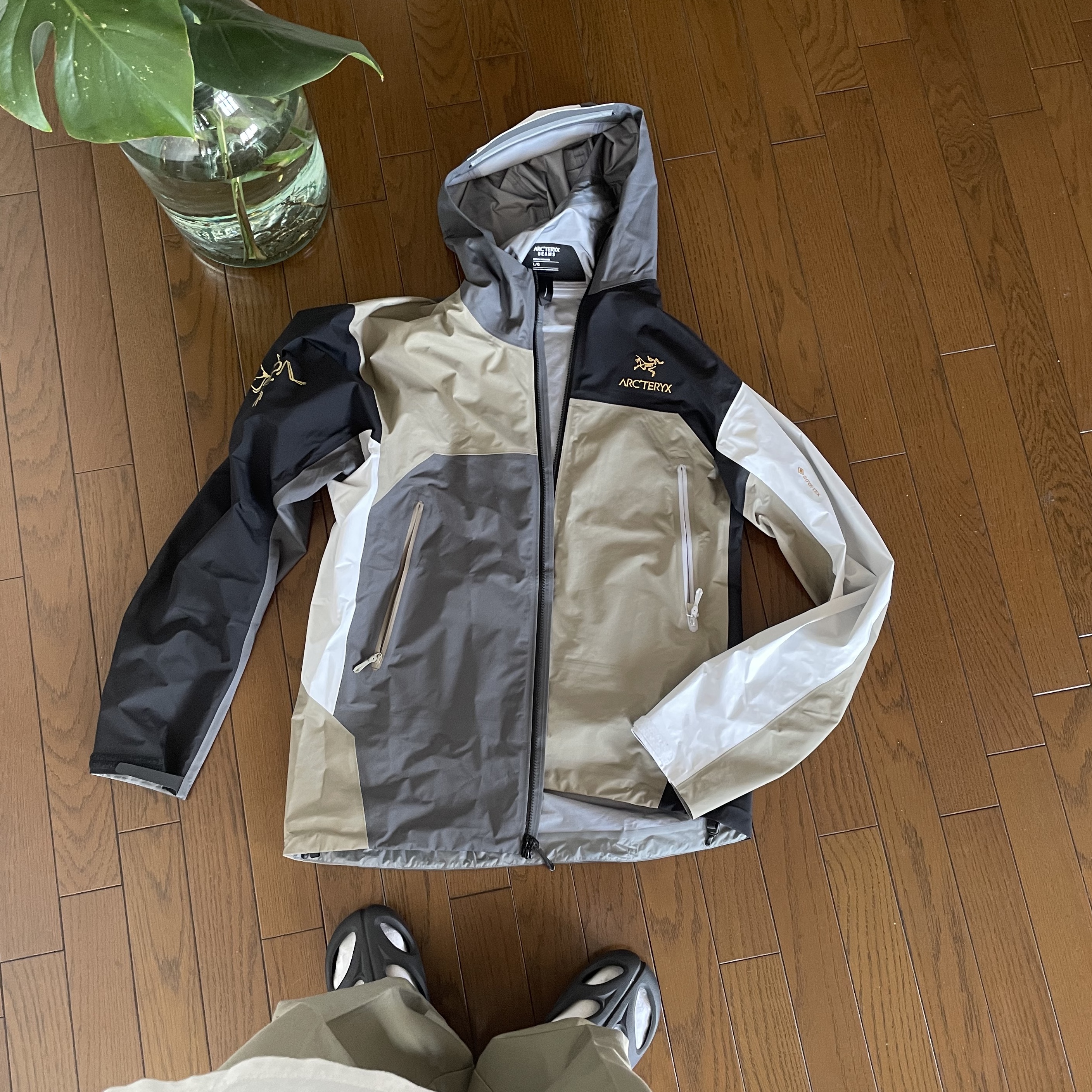 Arc'teryx x Beams Dimensions Beta Jacket Multi, Keen Shanti Black Dawn Blue 착용 스타일 - 3