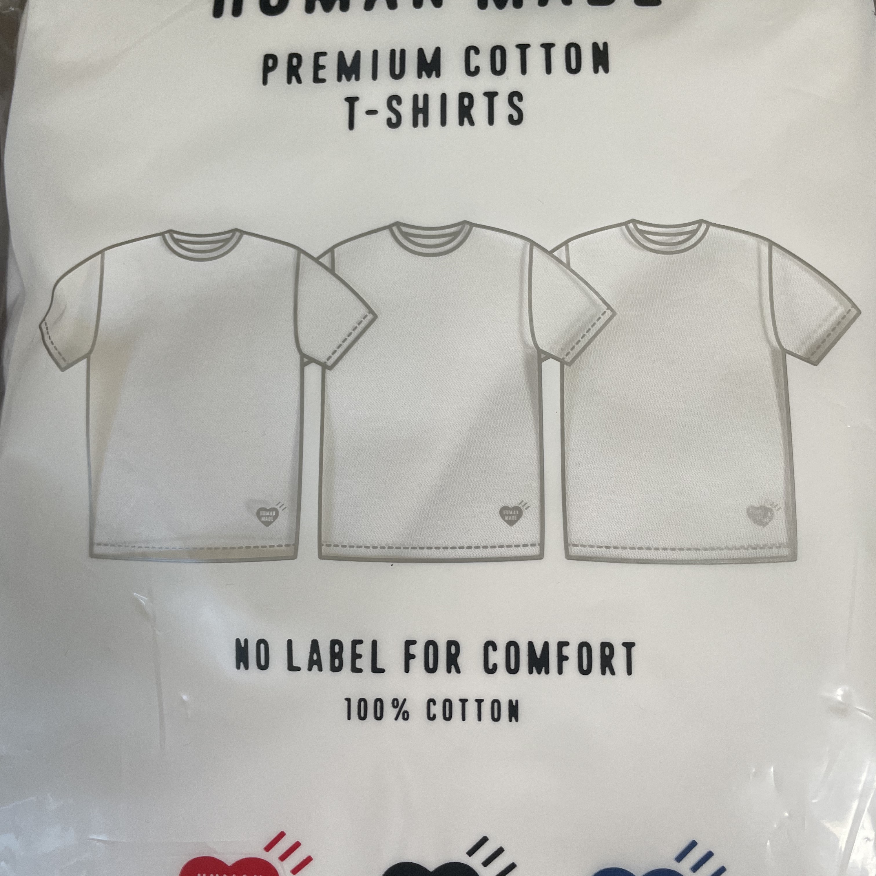 Human Made T-Shirts White (3 Pack) 착용 스타일 - 2