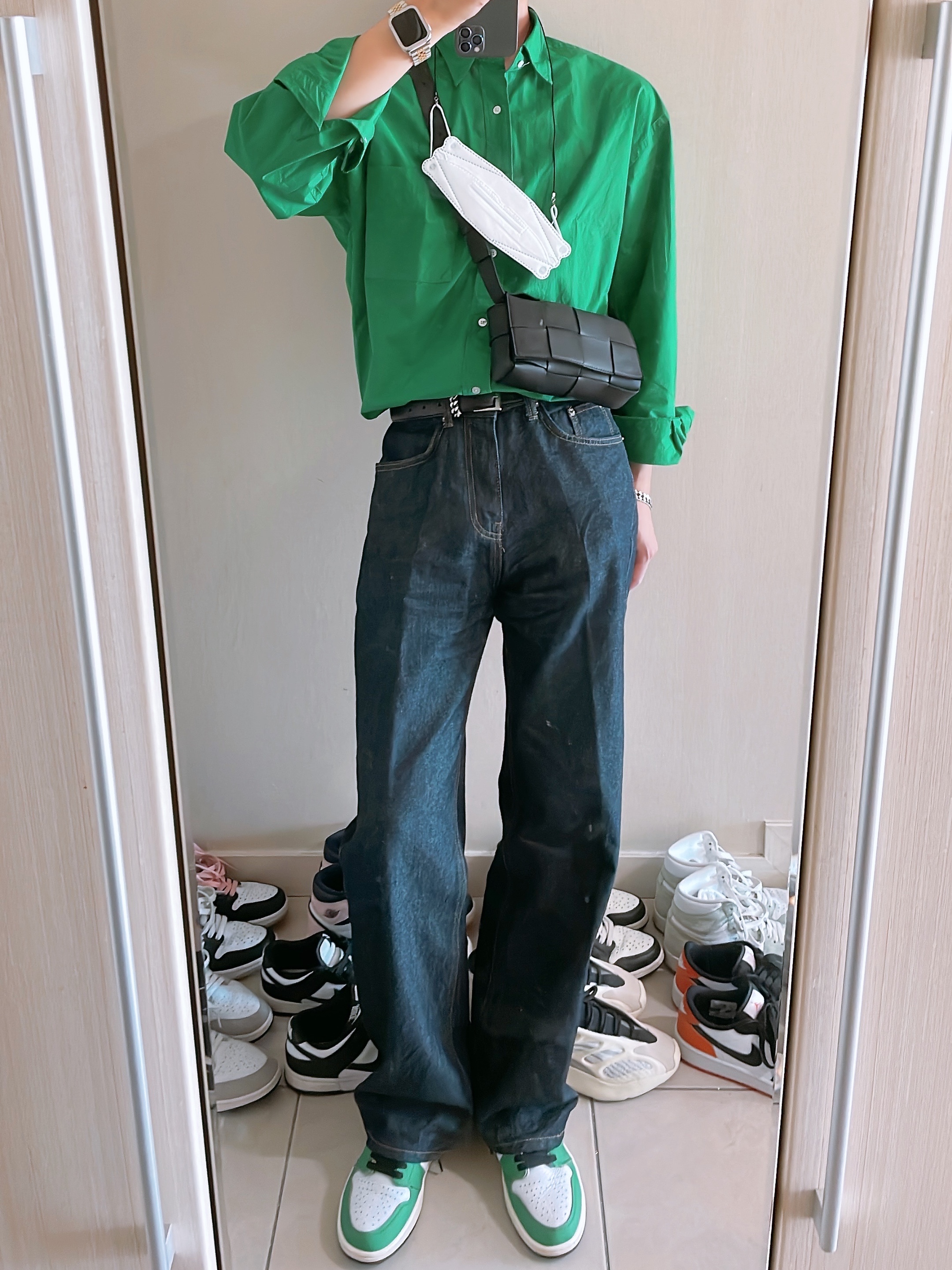 (W) Jordan 1 Retro High OG Lucky Green 착용 스타일