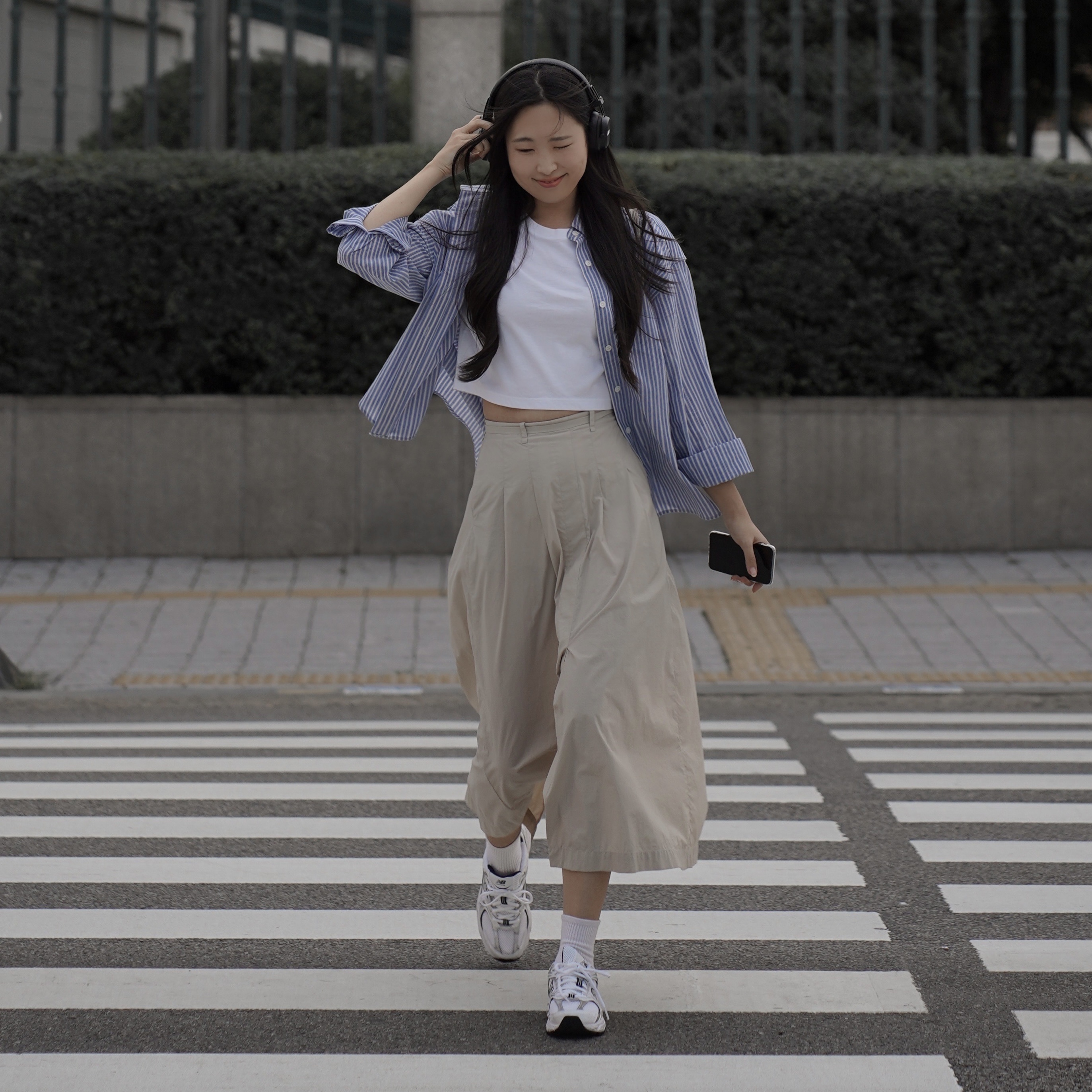 New Balance 530 White 착용 스타일
