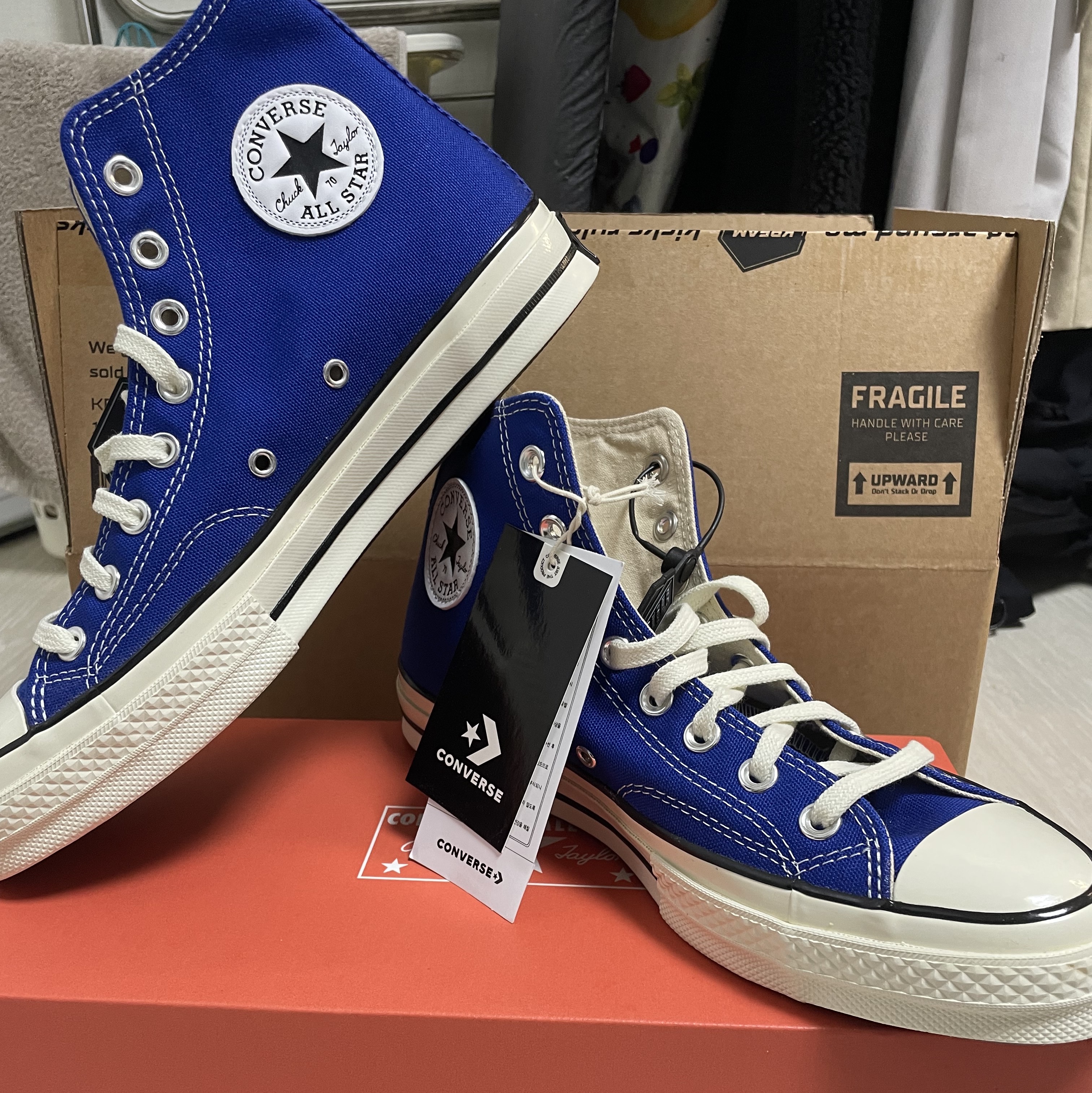 Converse Chuck 70 High Rush Blue 착용 스타일