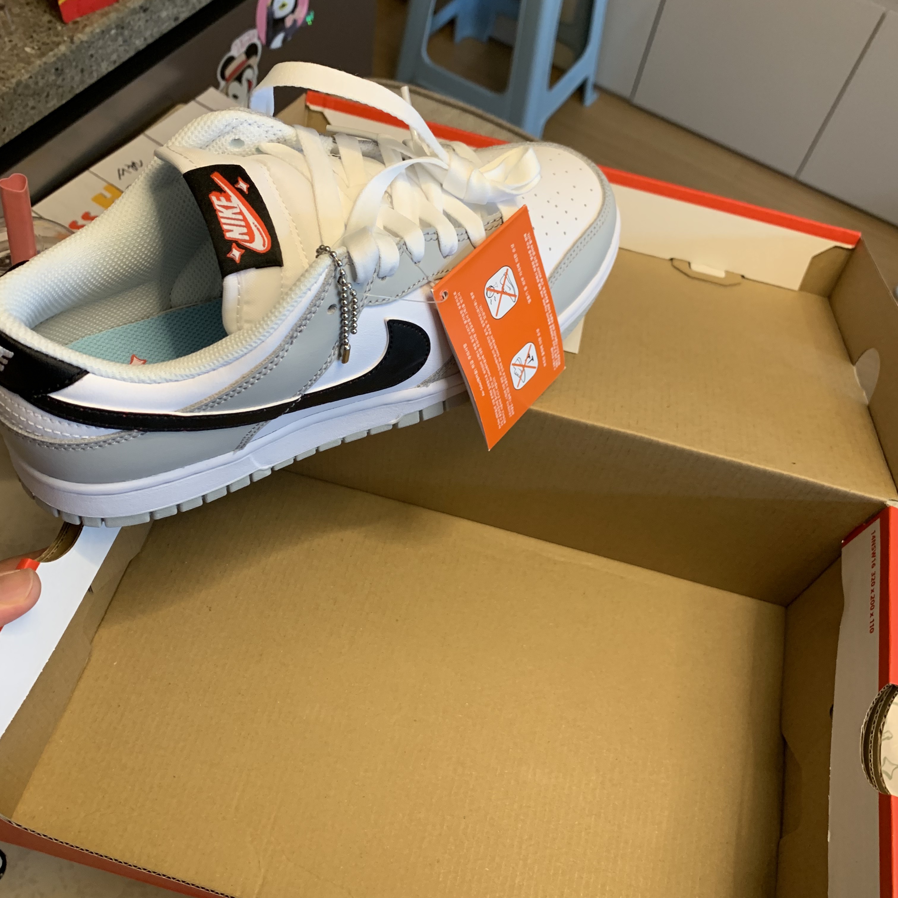 Nike Dunk Low Retro SE Jackpot Grey Fog 착용 스타일 - 1