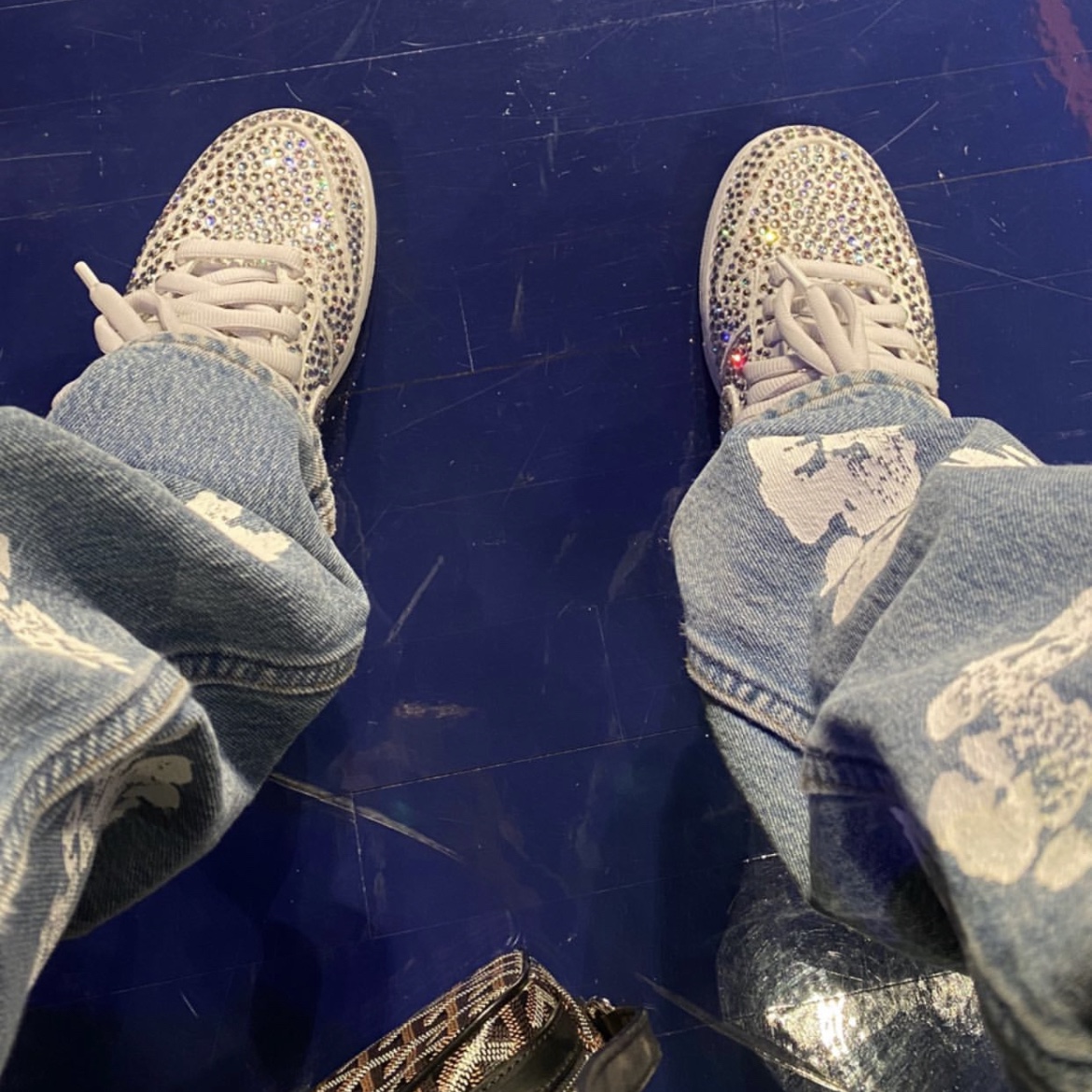 Nike x Cactus Plant Flea Market Dunk Low Swarovski Pure Platinum 착용 스타일