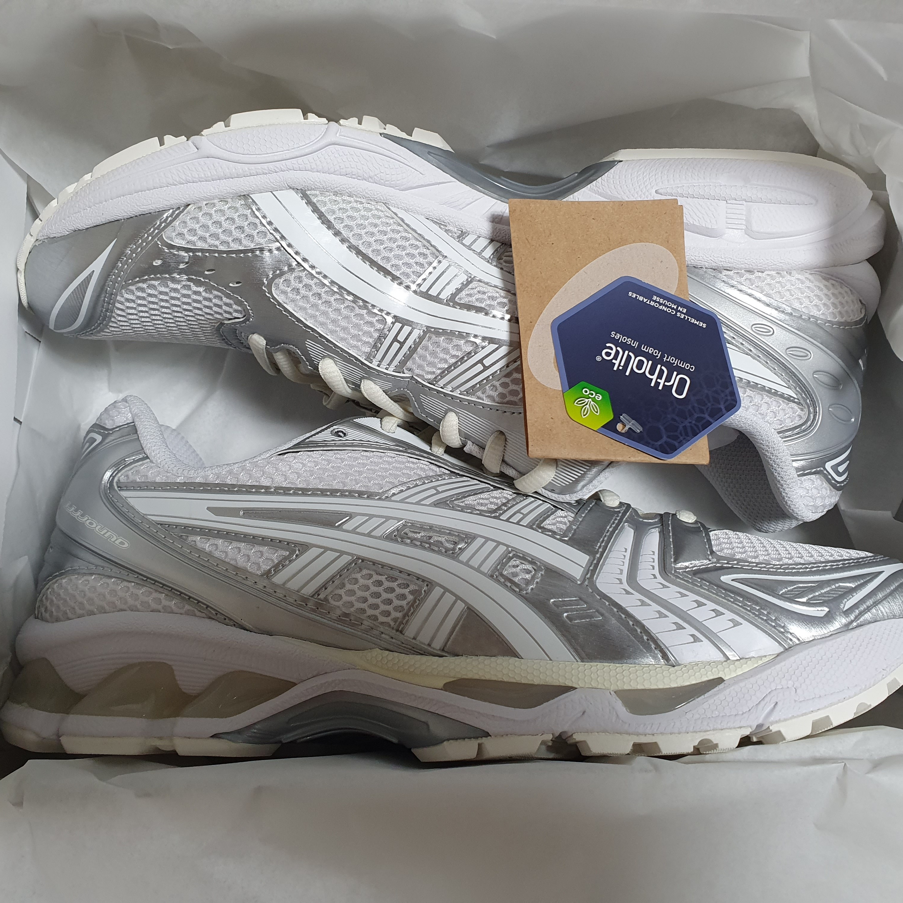 Asics x JJJJound Gel-Kayano 14 Silver White 착용 스타일