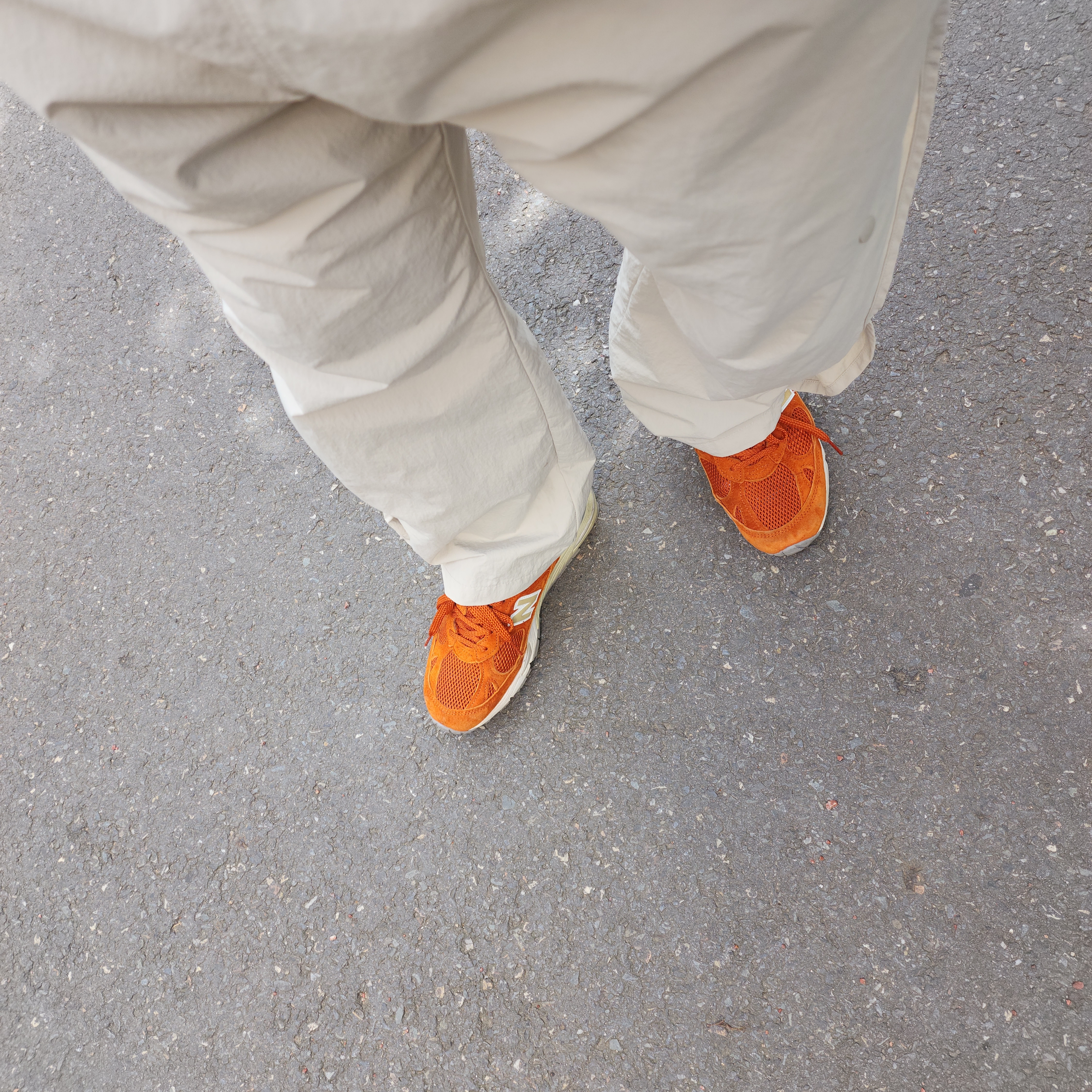 New Balance Made in UK 991 Eastern Species, Sansan Gear Wave Pants Gray - 22SS 착용 스타일 - 1