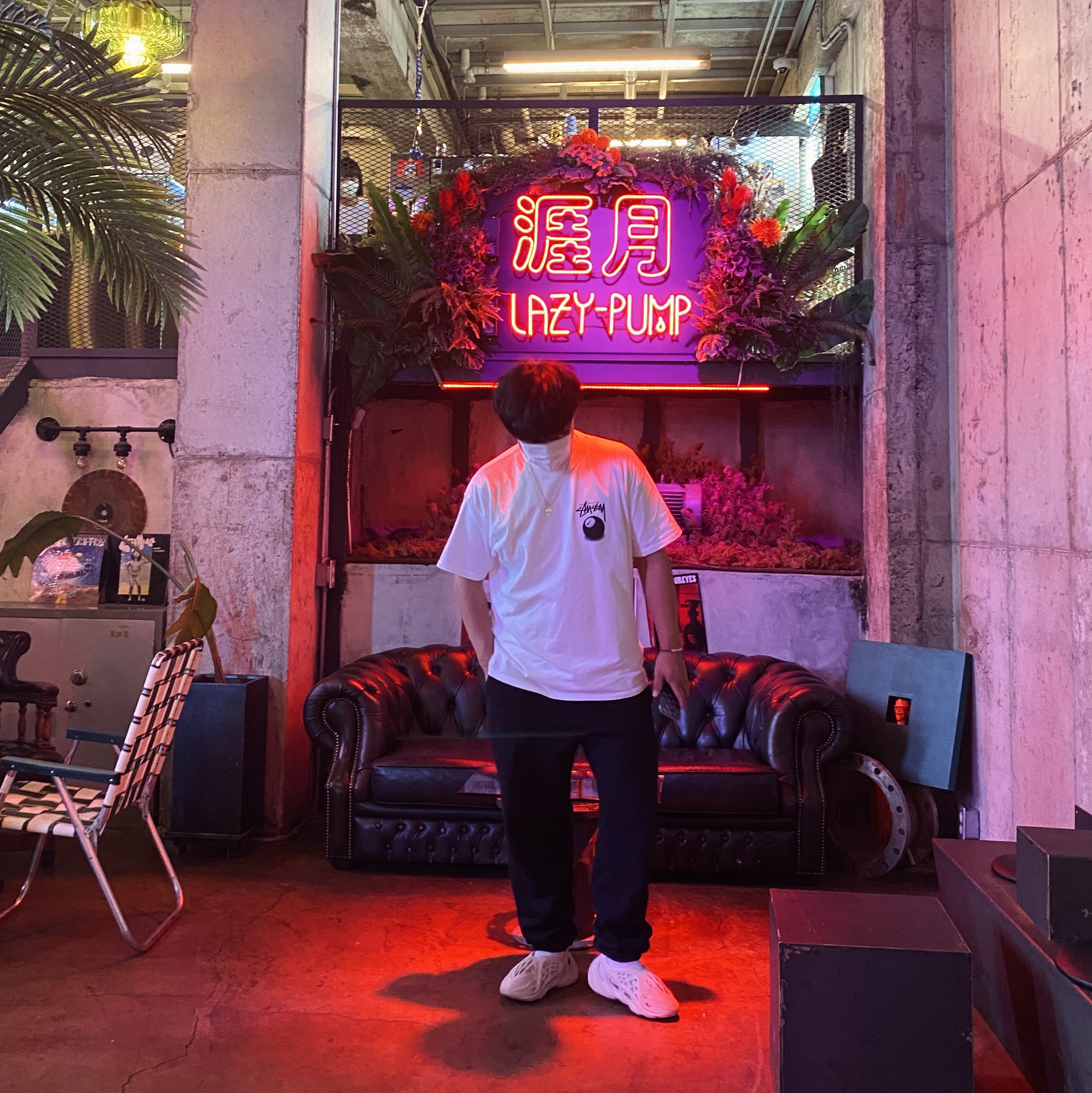 Nike x Stussy NRG FL SS 8 Ball T-Shirt White (DO9322-100), Nike x Stussy NRG ZR Fleece Pants Black - US/EU 착용 스타일 - 2