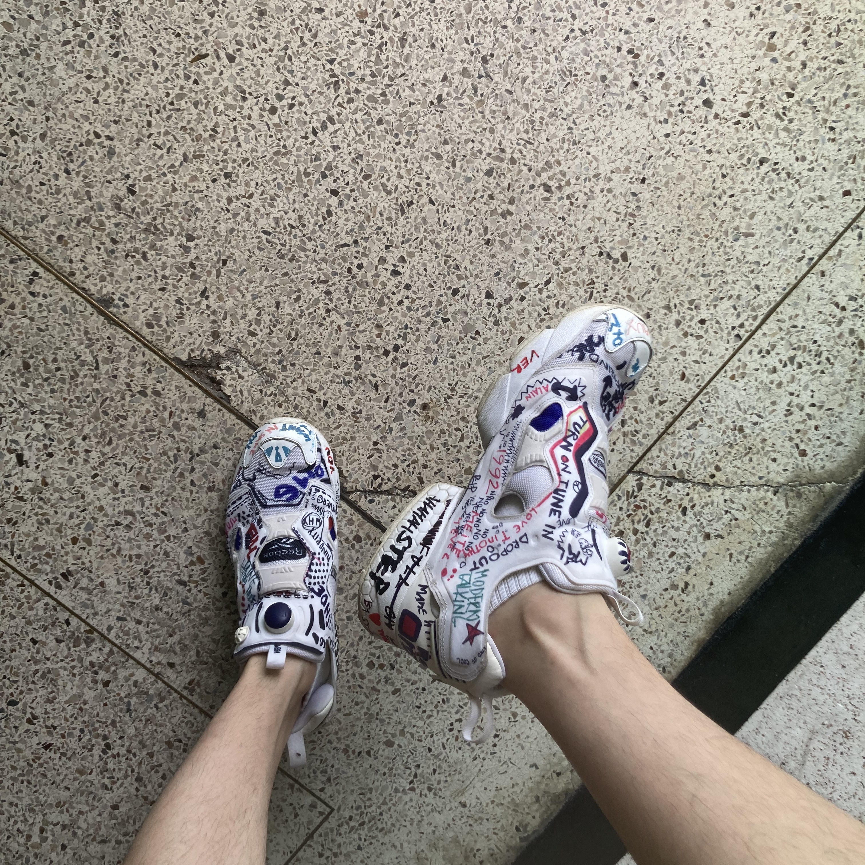 Reebok x Vetements Instapump Fury Doodle 착용 스타일