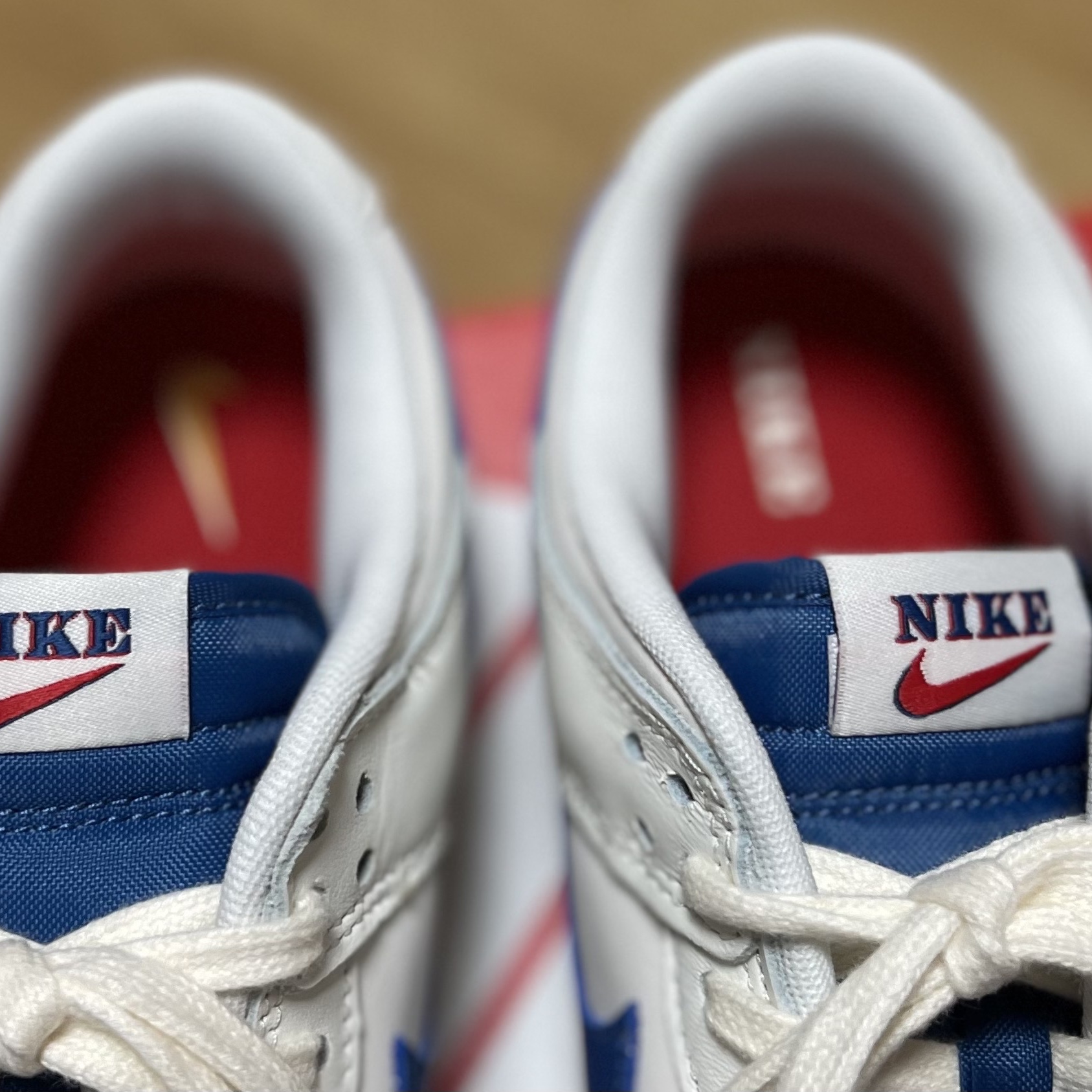 Nike Dunk Low SE Sail Dark Marina Blue 착용 스타일 - 4
