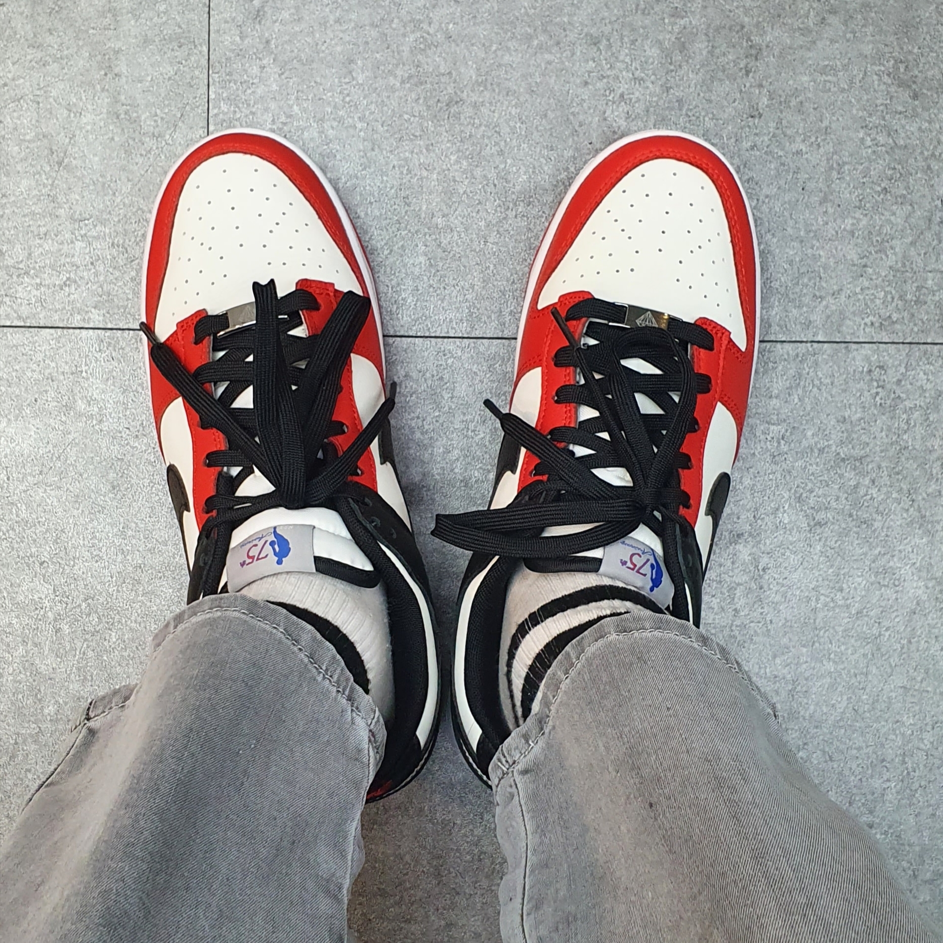 Nike x NBA Dunk Low Retro EMB Black and Chile Red ์ฐฉ์ฉ ์คํ์ผ - 3