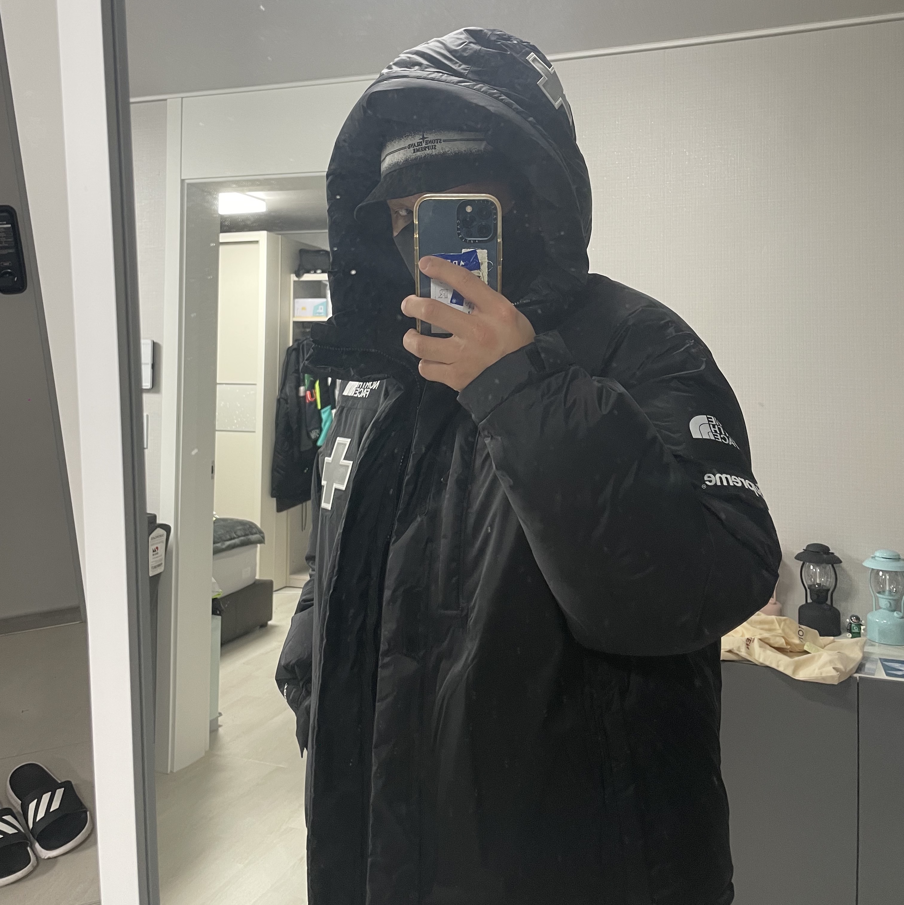 Supreme x The North Face Summit Series Rescue Baltoro Jacket Black - 22SS, Nike x Stussy NRG ZR Fleece Pants Black - US/EU 착용 스타일 - 4