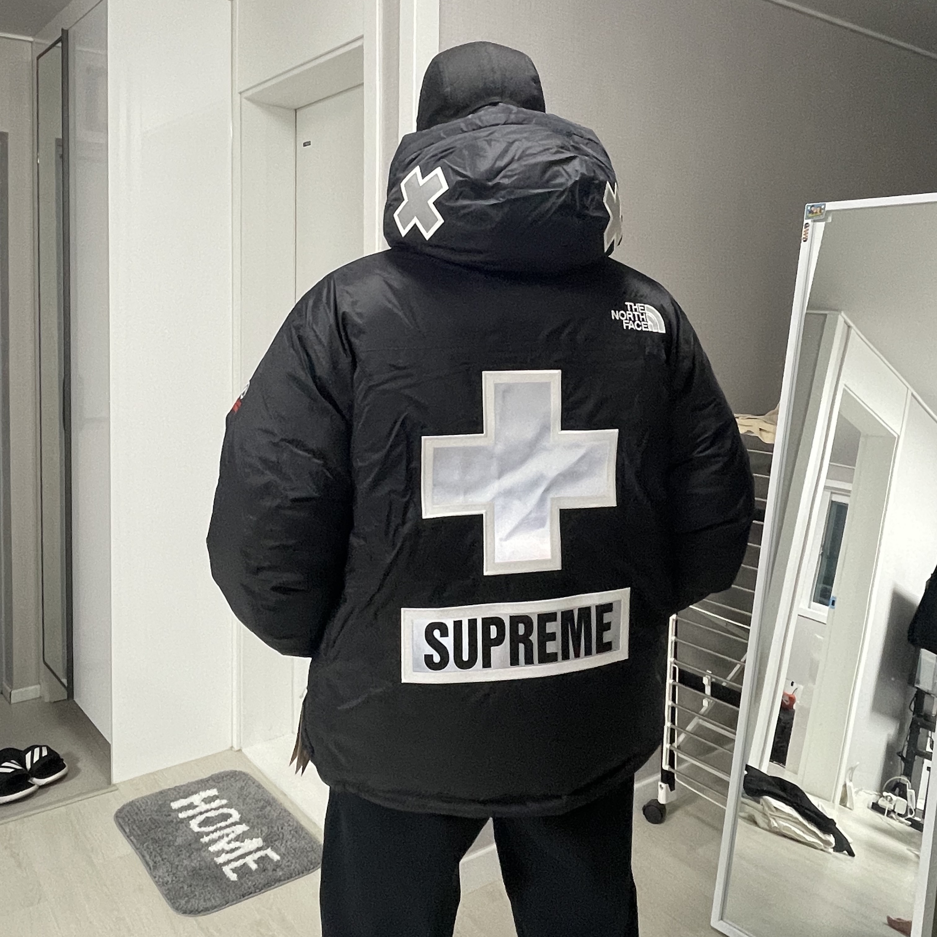 Supreme x The North Face Summit Series Rescue Baltoro Jacket Black - 22SS, Nike x Stussy NRG ZR Fleece Pants Black - US/EU 착용 스타일 - 2