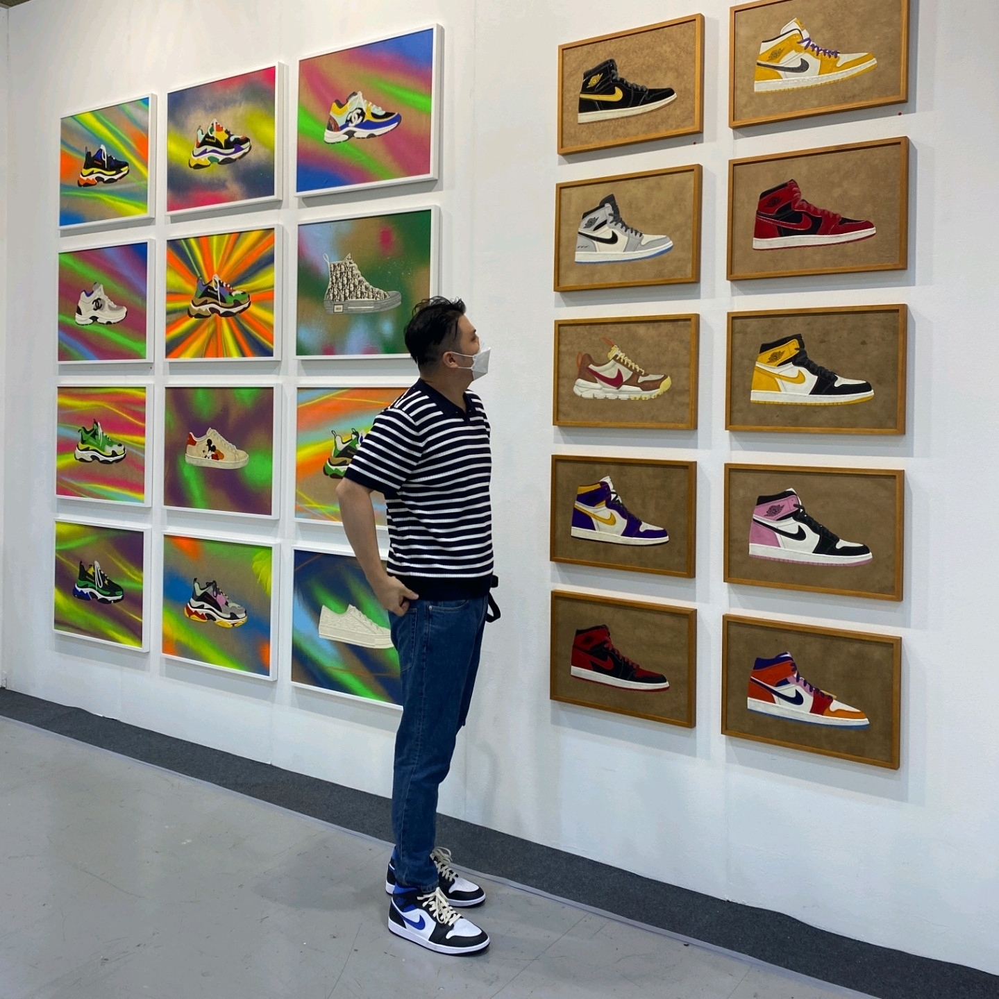 Jordan 1 Mid Racer Blue, Nike x Tom Sachs Mars Yard Shoe 2.0 Space Camp 착용 스타일
