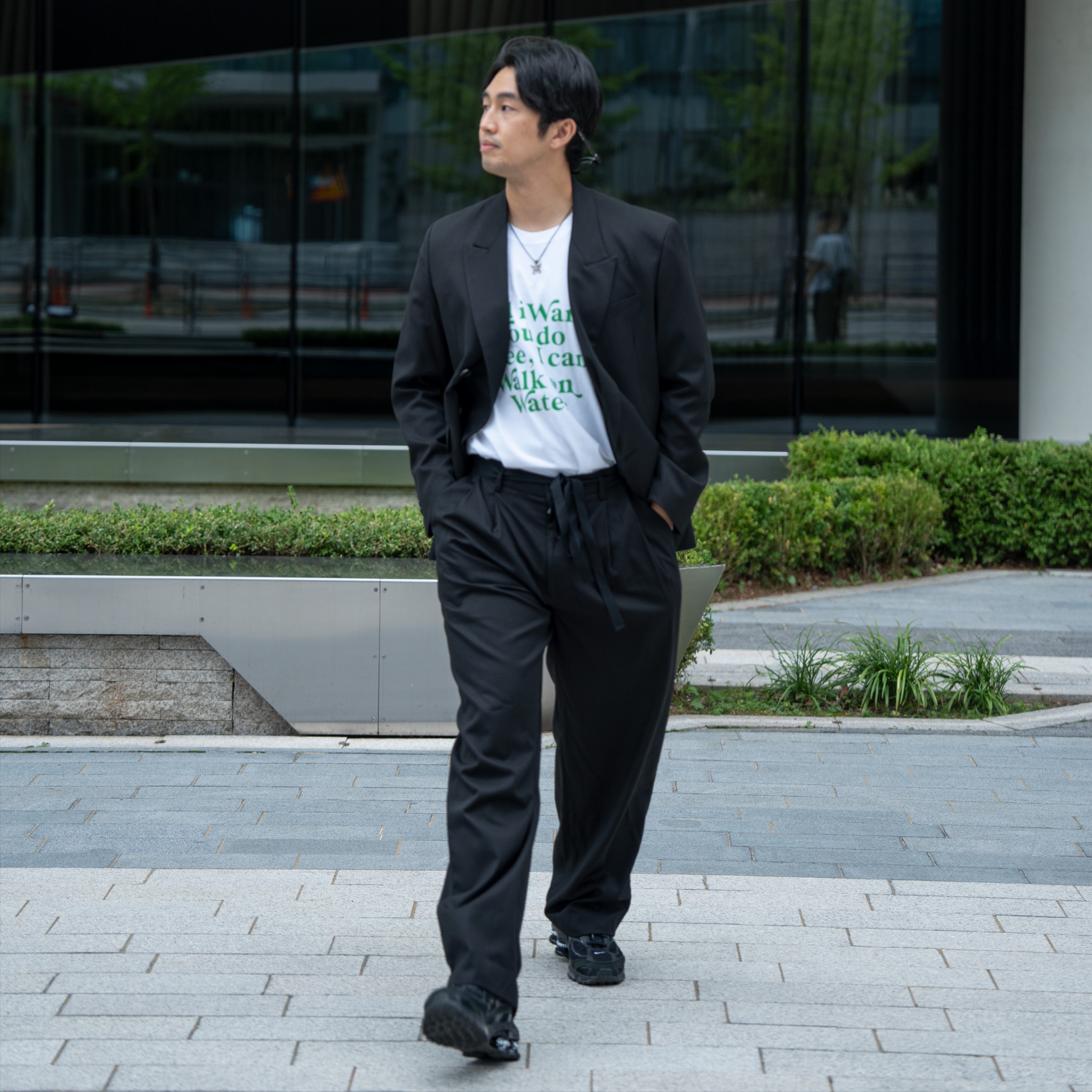 Nike x Supreme Shox Ride 2 SP Black 착용 스타일 - 4