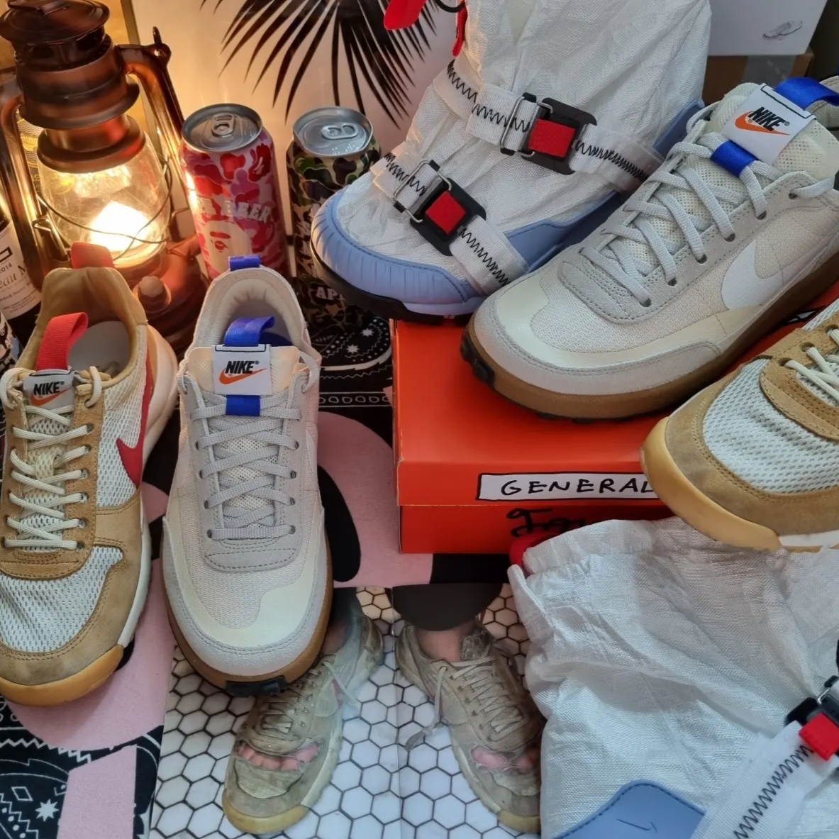 Nike x Tom Sachs Mars Yard Overshoe 3.0, Nike x Tom Sachs Mars Yard Shoe 2.0 Space Camp 착용 스타일