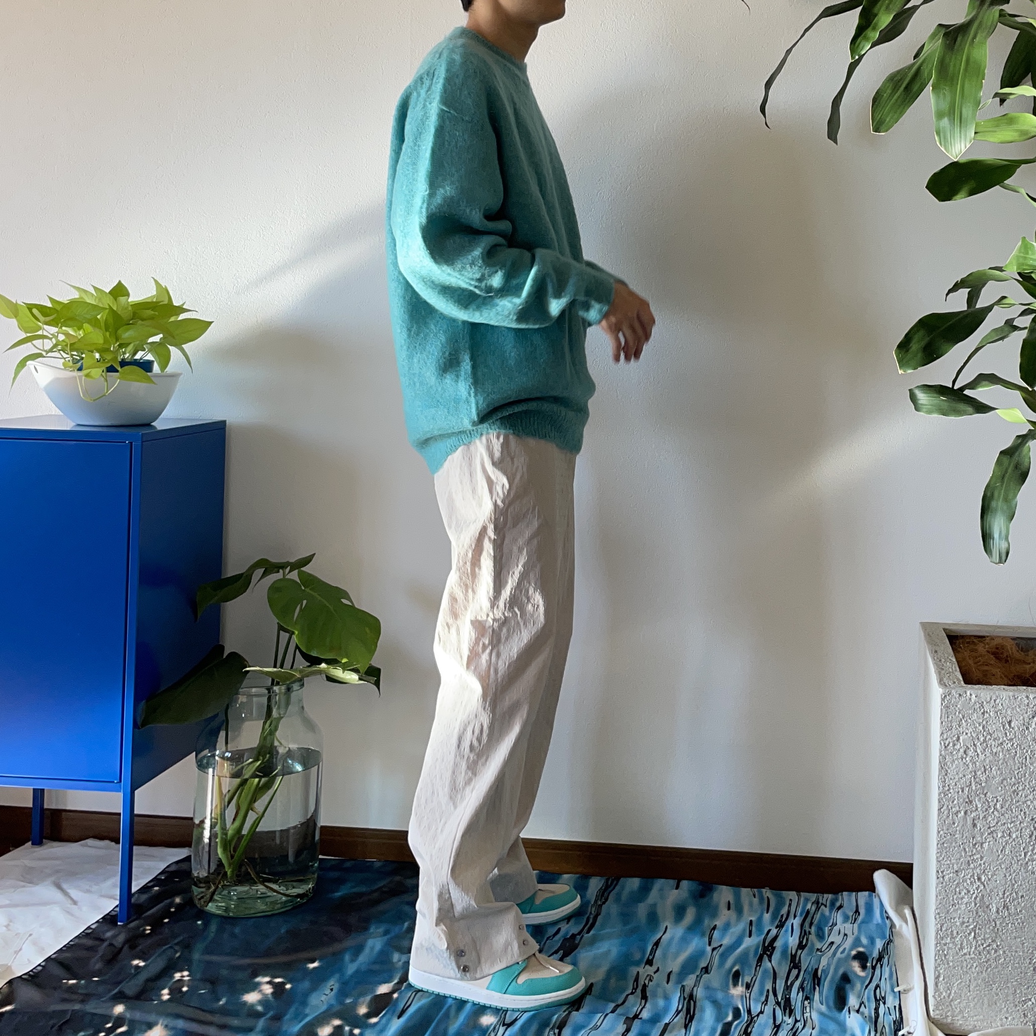 (W) Jordan 1 Low Sanddrift Washed Teal 착용 스타일 - 3