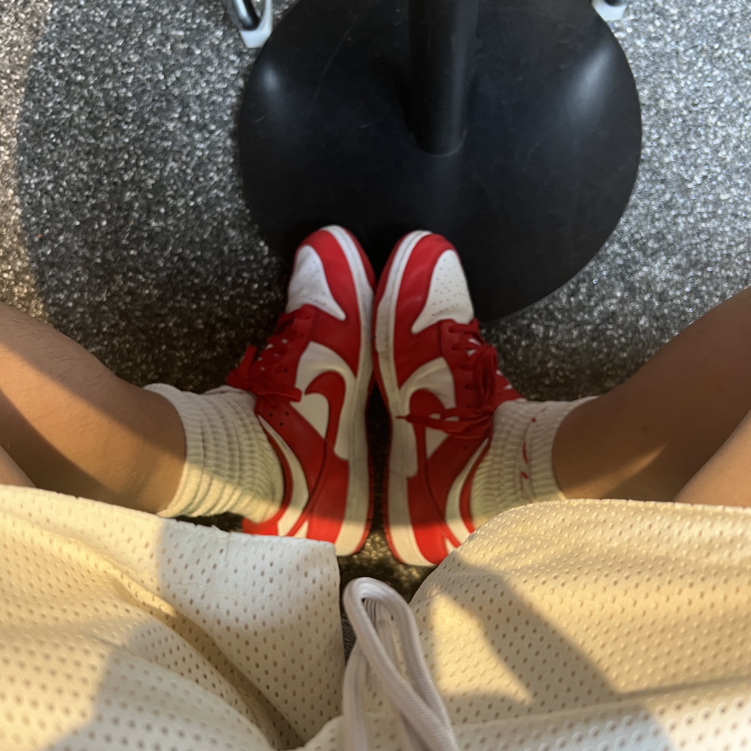 Nike Dunk Low SP University Red 2020, Nike x Fear of God Basketball Shorts String 착용 스타일 - 2