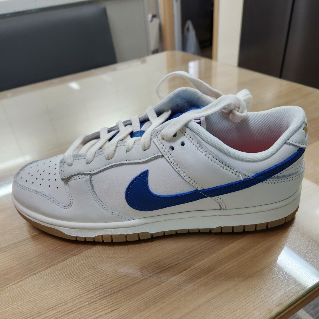 Nike Dunk Low SE Sail Dark Marina Blue 착용 스타일 - 1