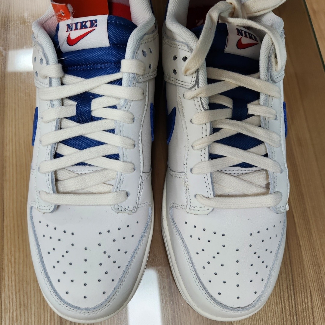Nike Dunk Low SE Sail Dark Marina Blue 착용 스타일 - 4