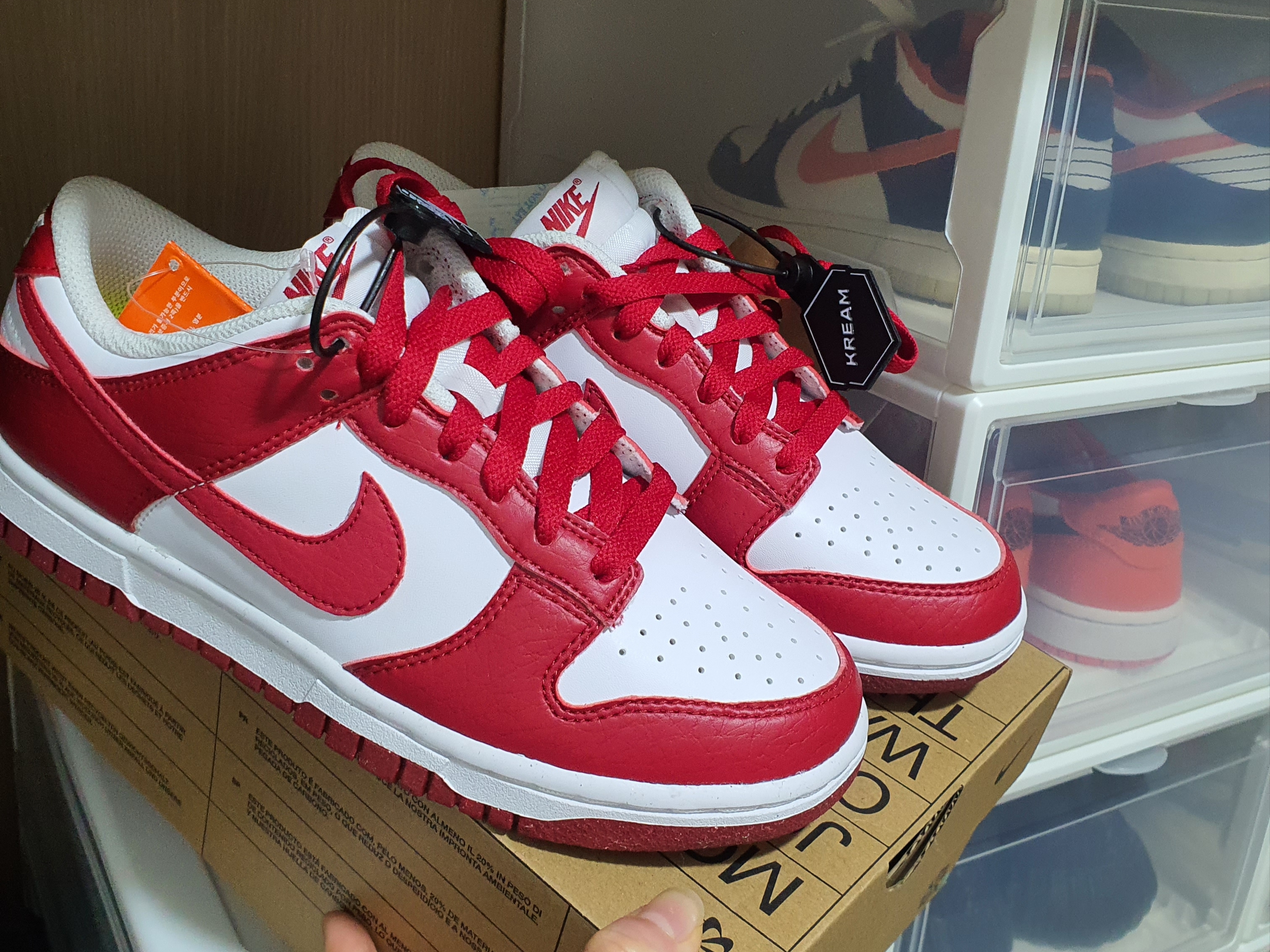 (W) Nike Dunk Low Next Nature Gym Red 착용 스타일
