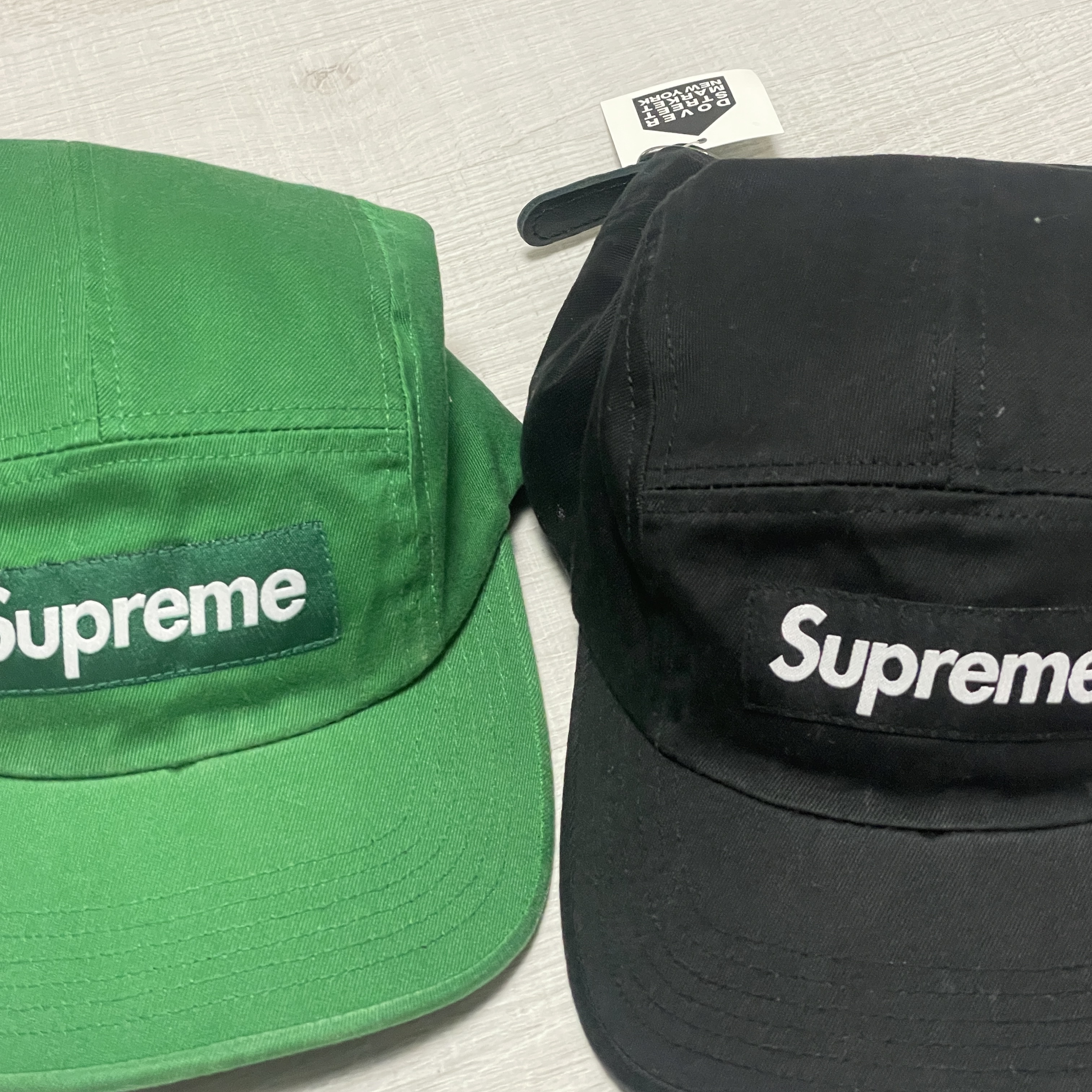 Supreme Washed Chino Twill Camp Cap Green - 22FW 착용 스타일