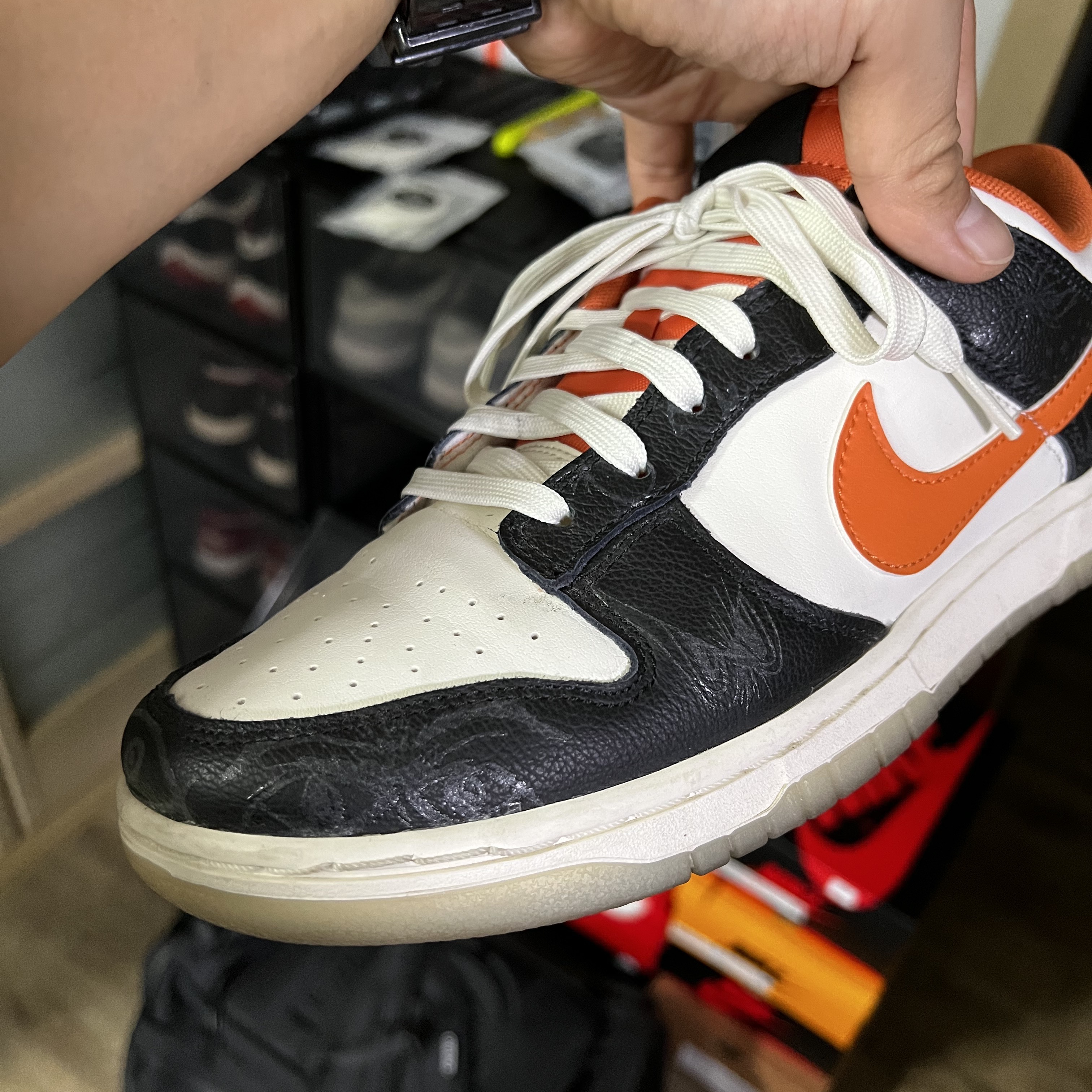 Nike Dunk Low Retro PRM Halloween 착용 스타일 - 1