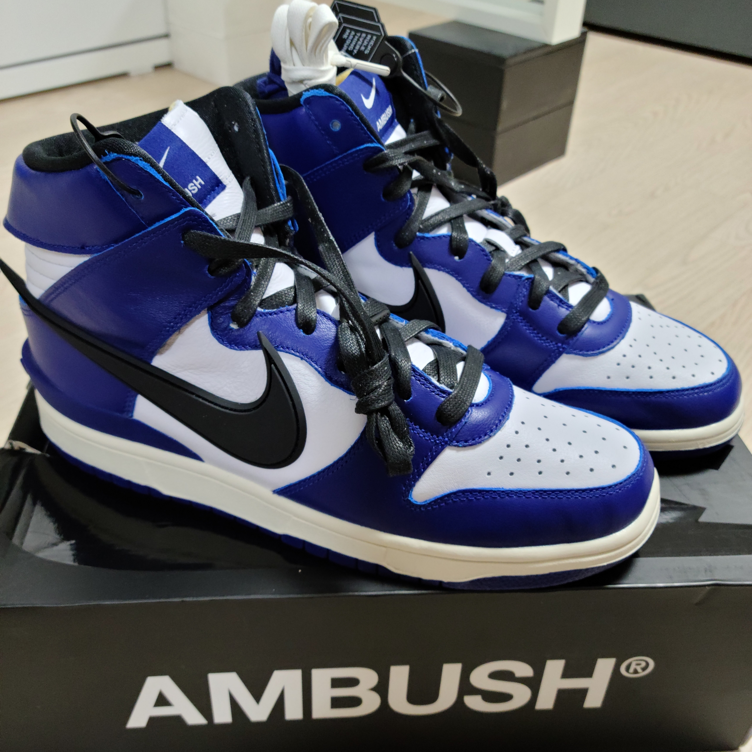Nike x Ambush Dunk High Deep Royal Blue 착용 스타일