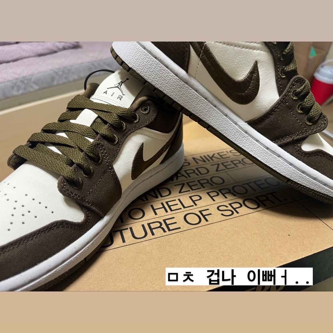 (W) Jordan 1 Low SE Light Olive 착용 스타일