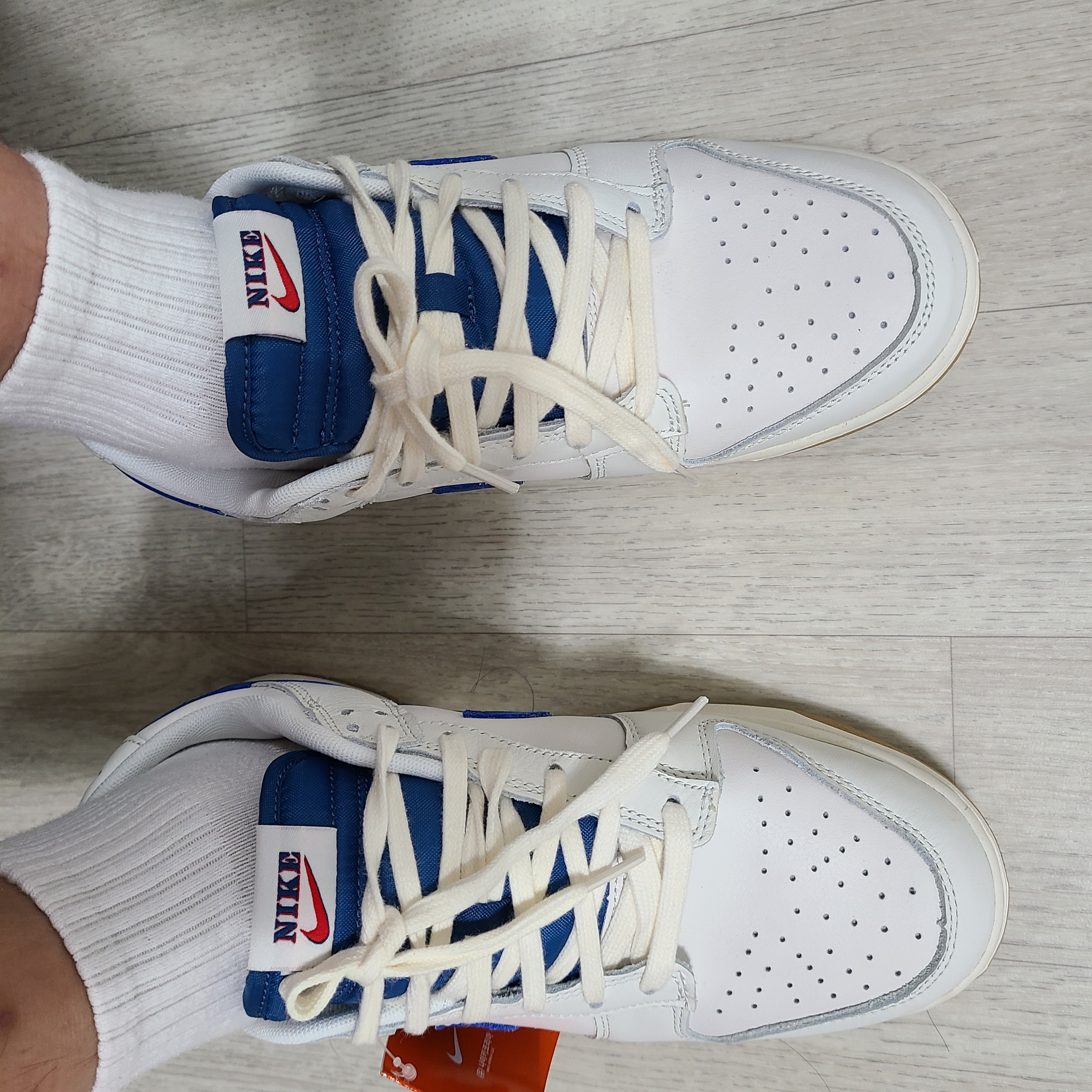 Nike Dunk Low SE Sail Dark Marina Blue, Nike x Stussy NRG FL Storm-Fit Pants Black (DO7170-010) 착용 스타일 - 2