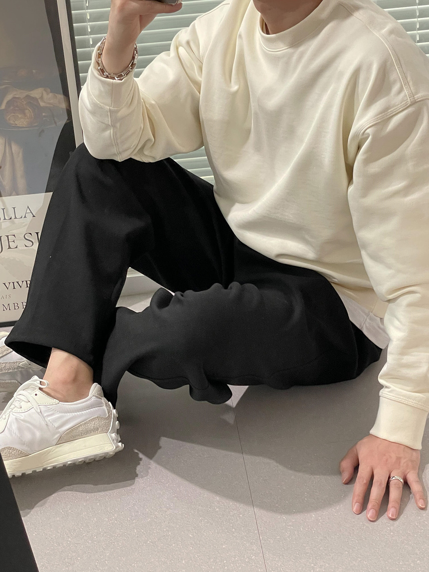 (W) New Balance 327 White Moonbeam 착용 스타일 - 2