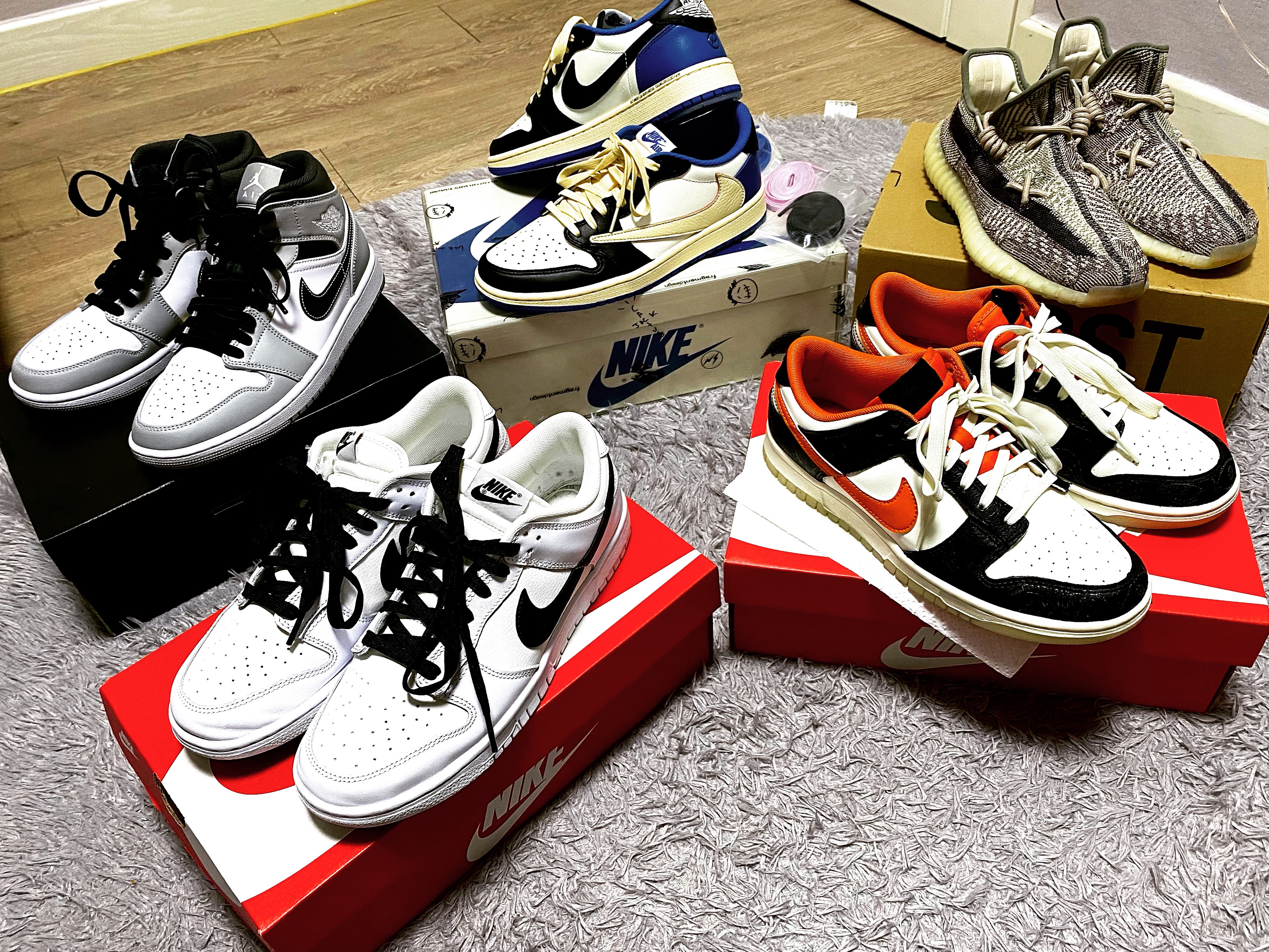 Nike Dunk Low Retro Summit White, Nike Dunk Low Retro PRM Halloween 착용 스타일