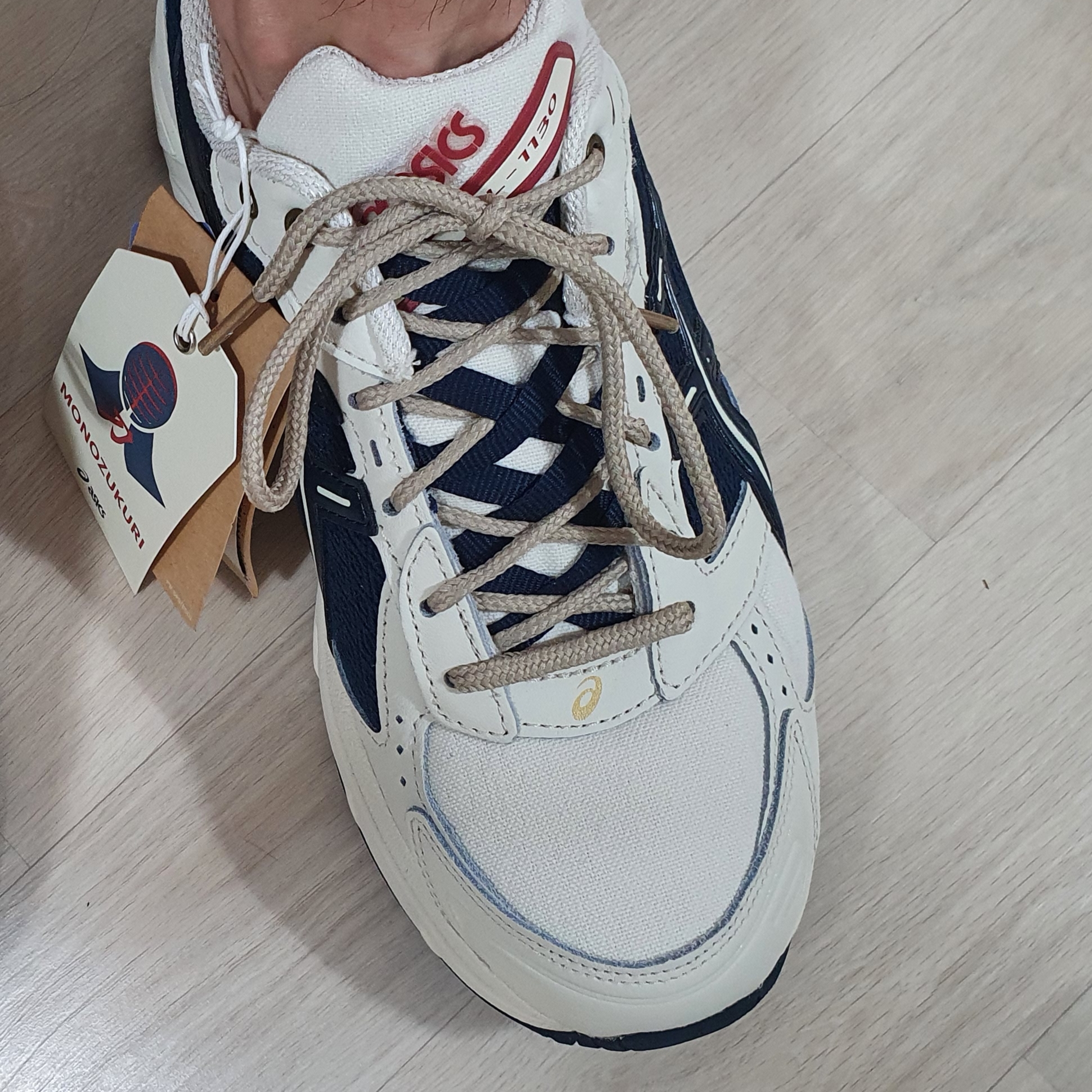 Asics Gel-1130 Birch French Blue 착용 스타일