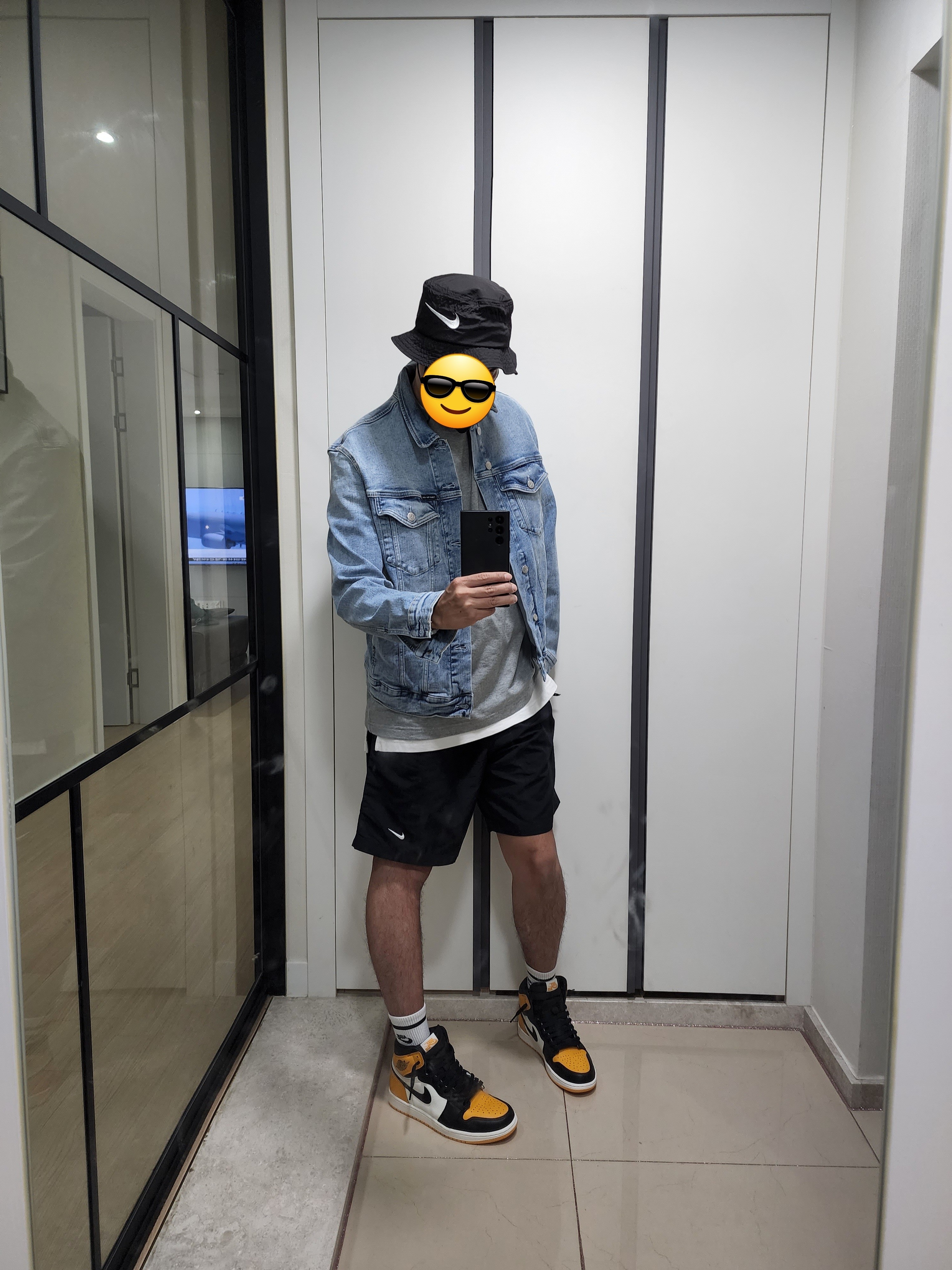 Nike NRG Solo Swoosh T-Shirt Dark Grey Heather - Asia, Nike NRG Solo Swoosh Shorts Black - US/EU 착용 스타일 - 2