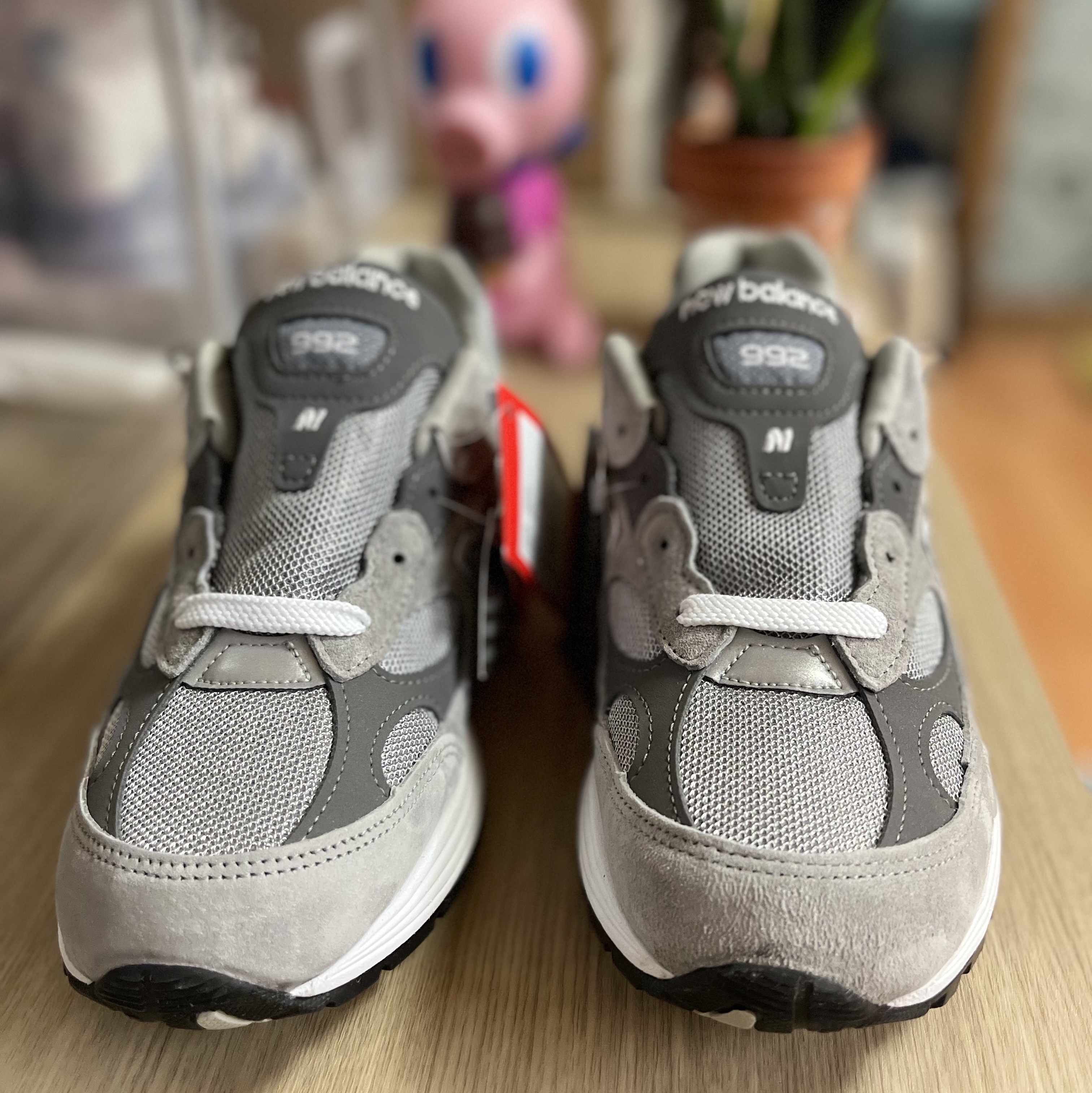 New Balance 992 Made in USA Grey - D Standard 착용 스타일 - 1