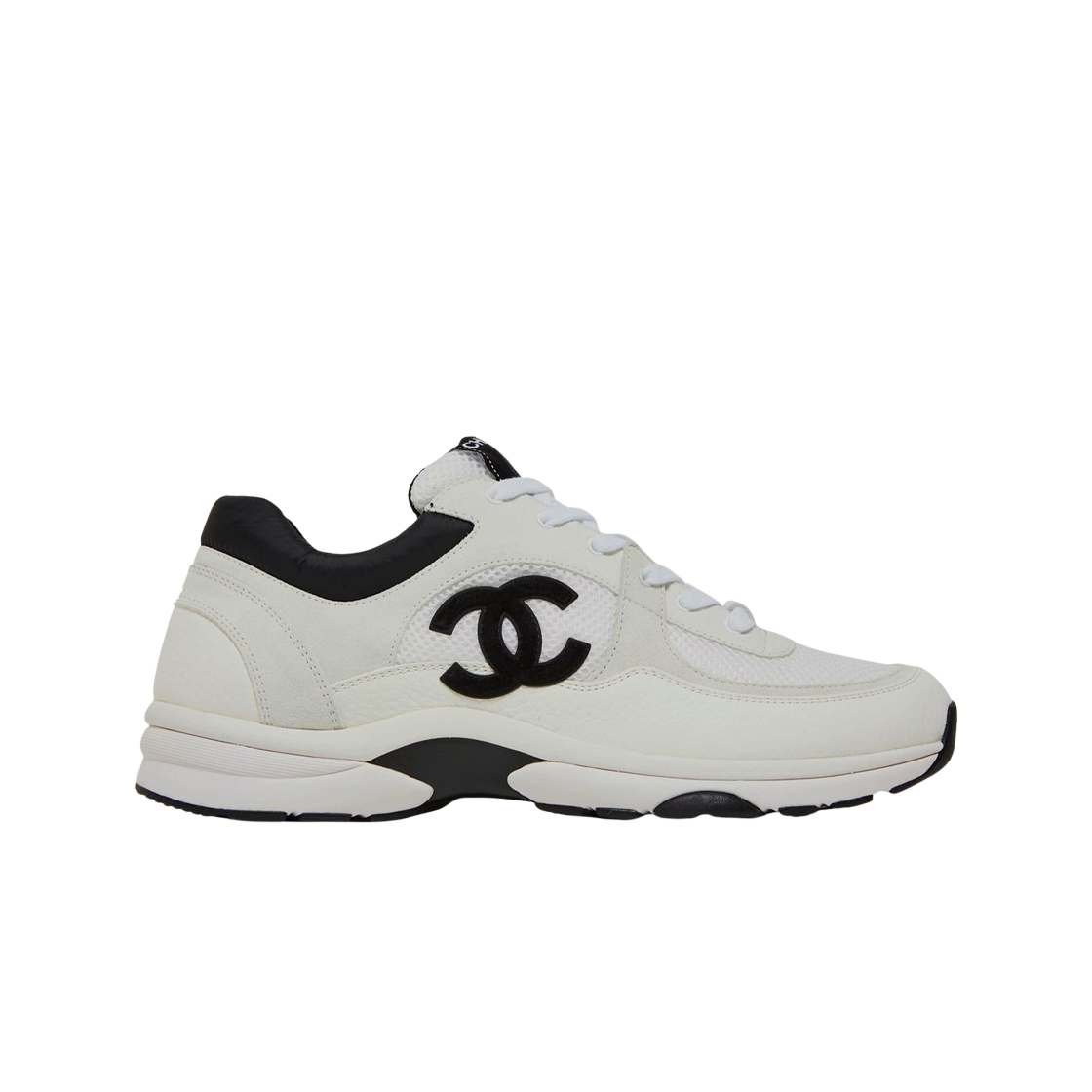 샤넬 스니커즈 메쉬 스웨이드 카프스킨 그레인드 카프스킨 & 화이트 블랙(Chanel Sneakers Mesh Suede Calfskin Grained Calfskin & White Black)
