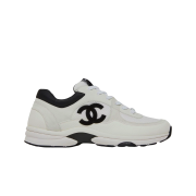 Chanel Sneakers Mesh Suede Calfskin Grained Calfskin & White Black