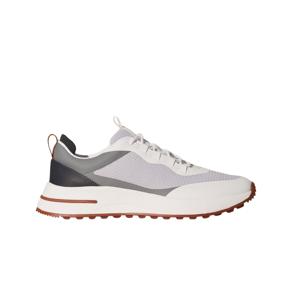 (W) 로로 피아나 위켄드 워크 스니커즈 테크니컬 패브릭 프로스트 그레이((W) Loro Piana Week-End Walk Sneakers Technical Fabric Frost Grey) - 1