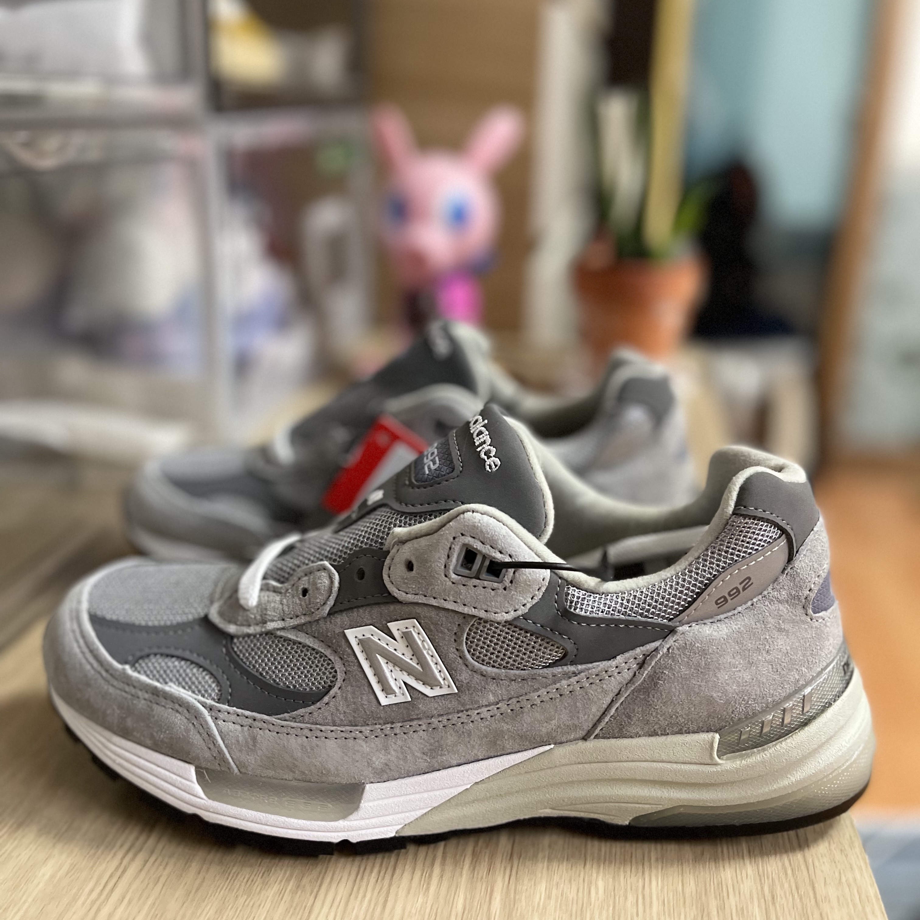New Balance 992 Made in USA Grey - D Standard 착용 스타일 - 2