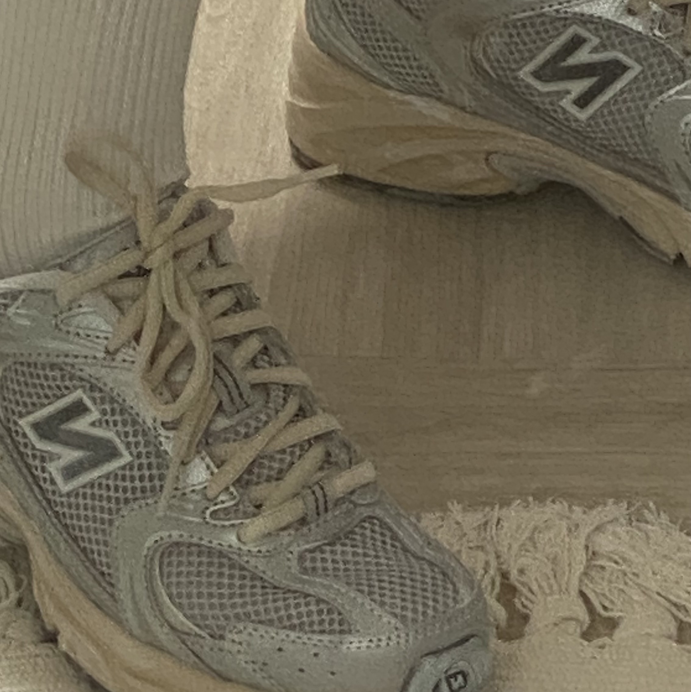 New Balance 530 Vintage Metallic Silver 착용 스타일 - 2
