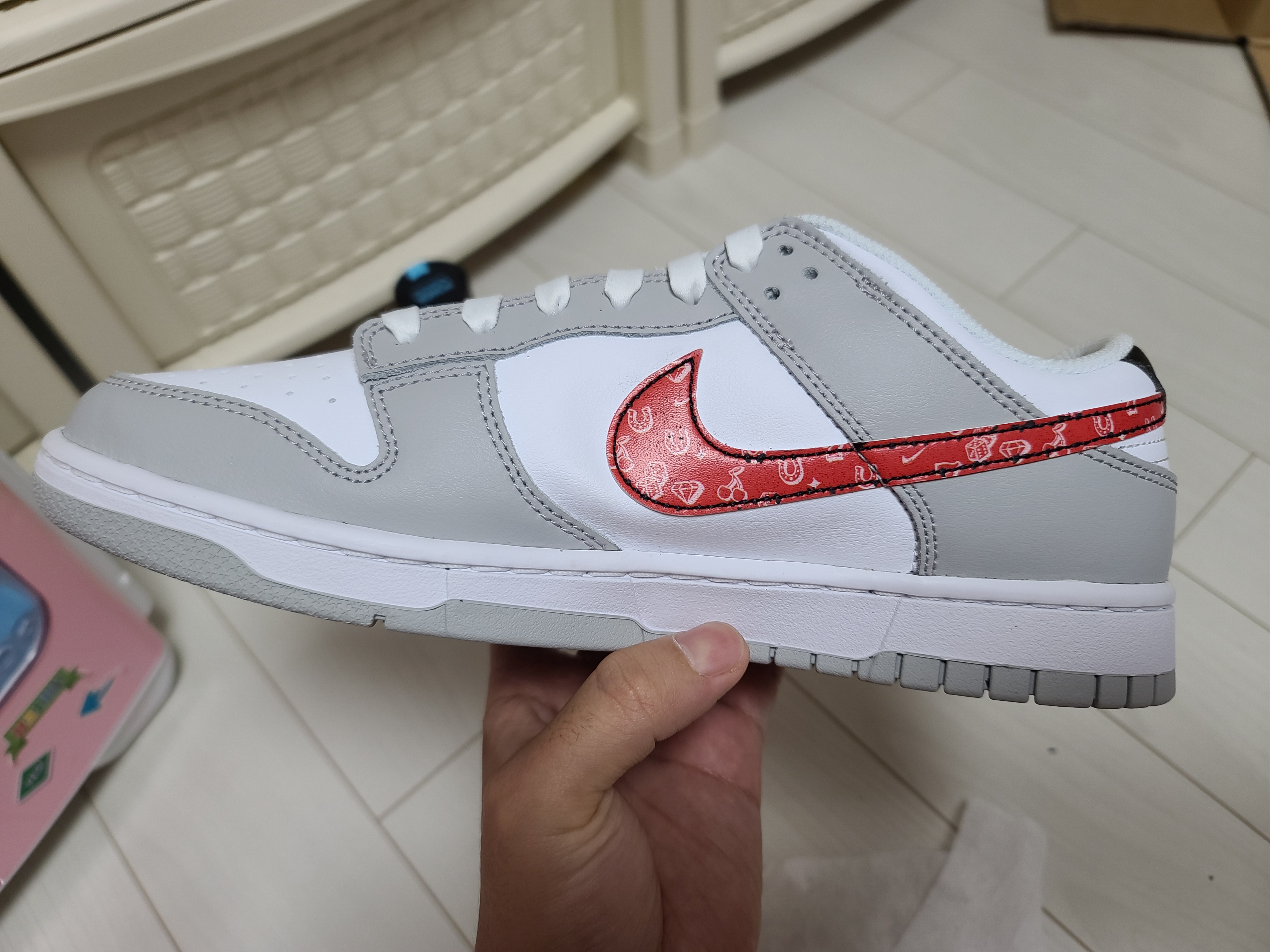 Nike Dunk Low Retro SE Jackpot Grey Fog 착용 스타일 - 1