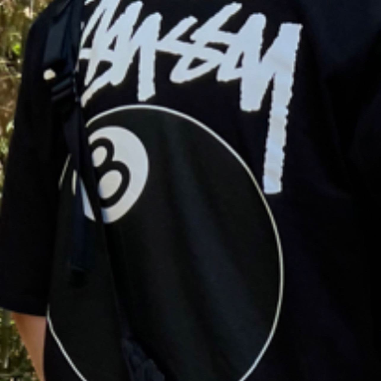 Stussy 8 Ball T-Shirt Black - 22SS, Nike Air Force 1 '07 Low Triple Black 착용 스타일 - 3