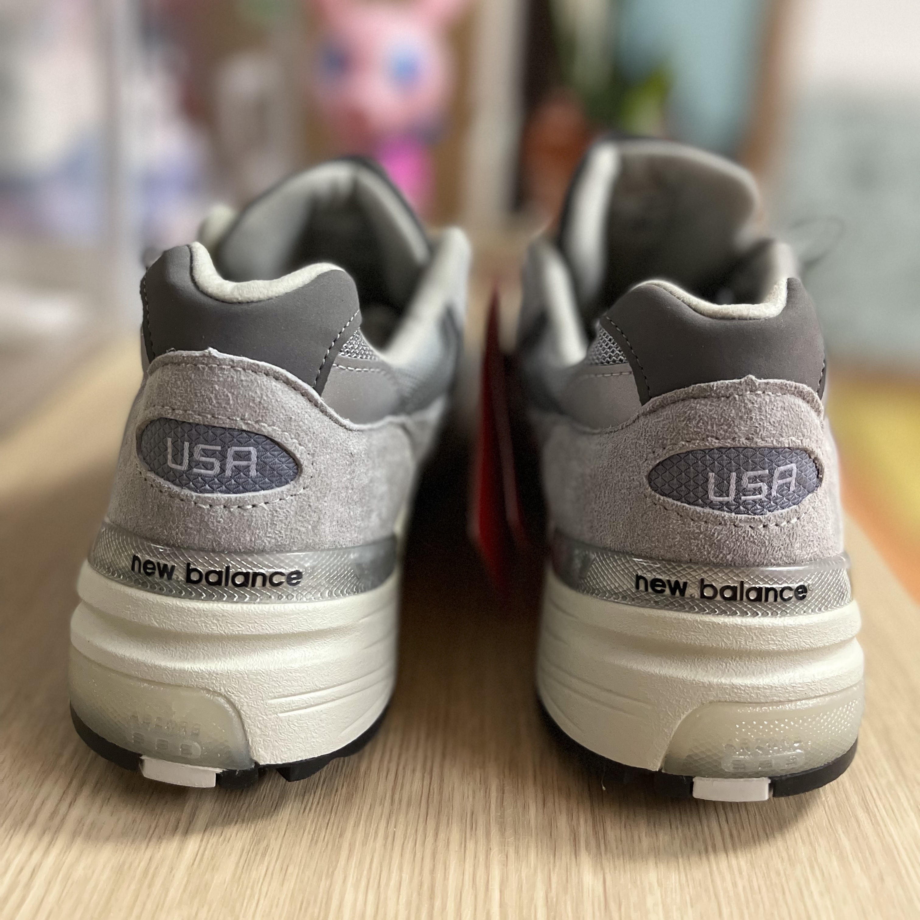 New Balance 992 Made in USA Grey - D Standard 착용 스타일 - 3