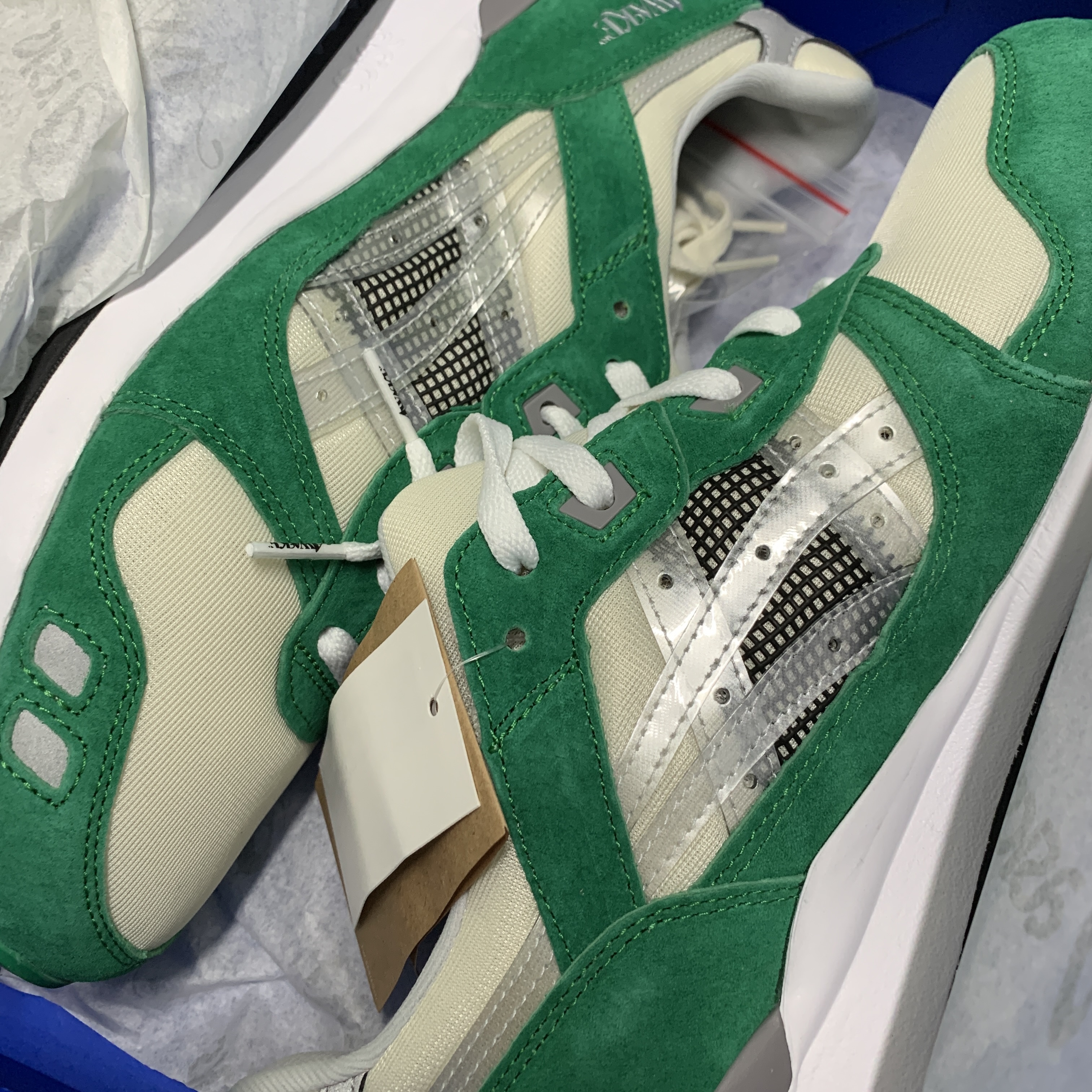 Asics x Awake NY Gel-Lyte III Green Tambourine 착용 스타일 - 2