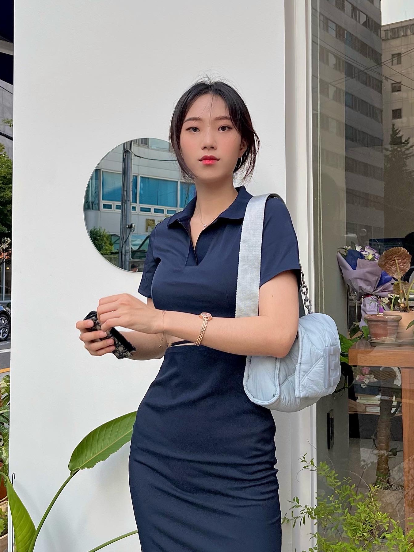 (W) Nike x Jacquemus NRG Short Sleeve Polo Dress Dark Obsidian - Asia, Dior Saddle Flap Card Holder Blue Dior Oblique Jacquard 착용 스타일 - 3