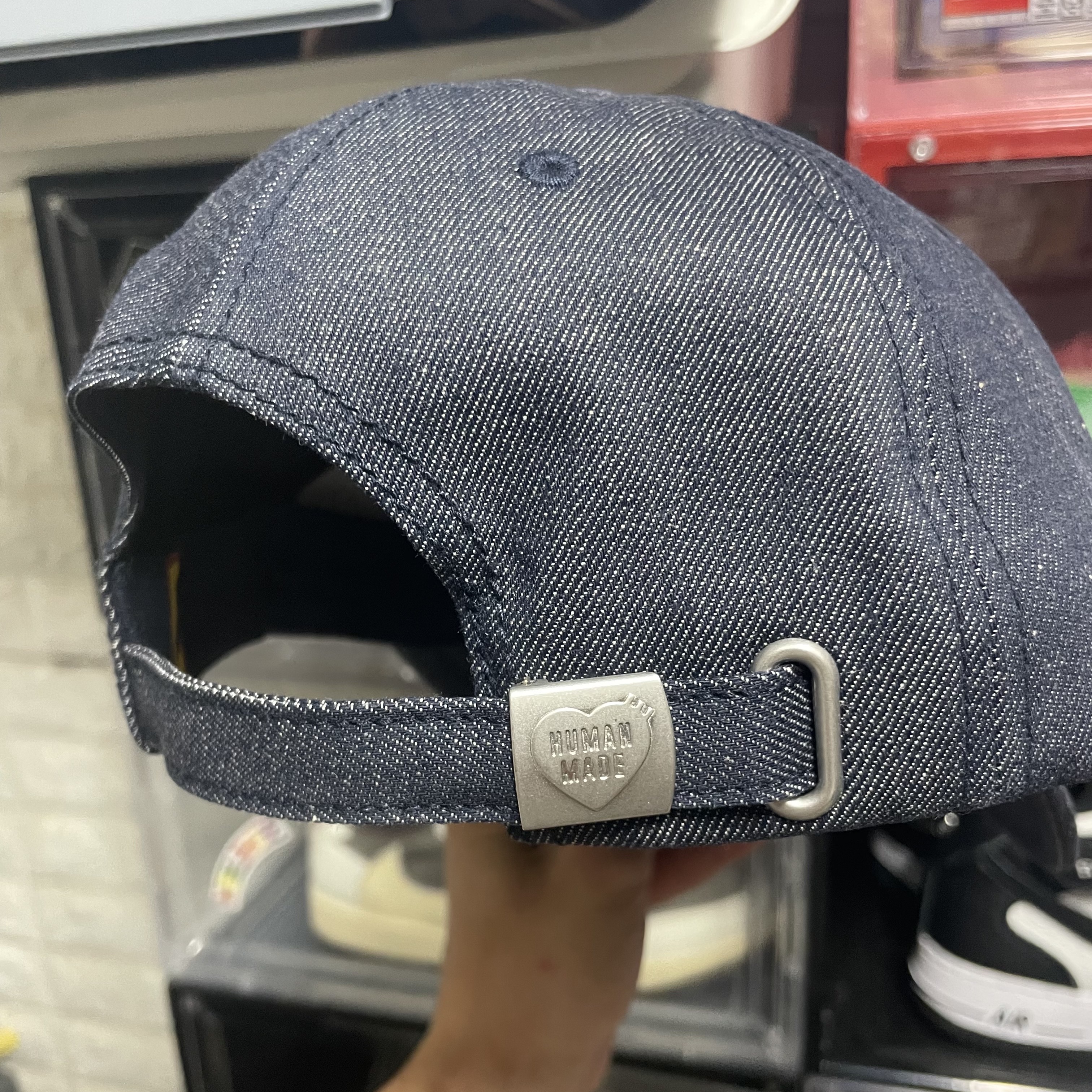 Human Made 6-Panel Denim Cap Indigo 착용 스타일 - 2
