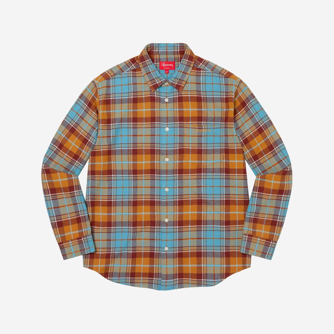 Supreme Plaid Flannel Shirt Rust - 22FW 상세 이미지 1