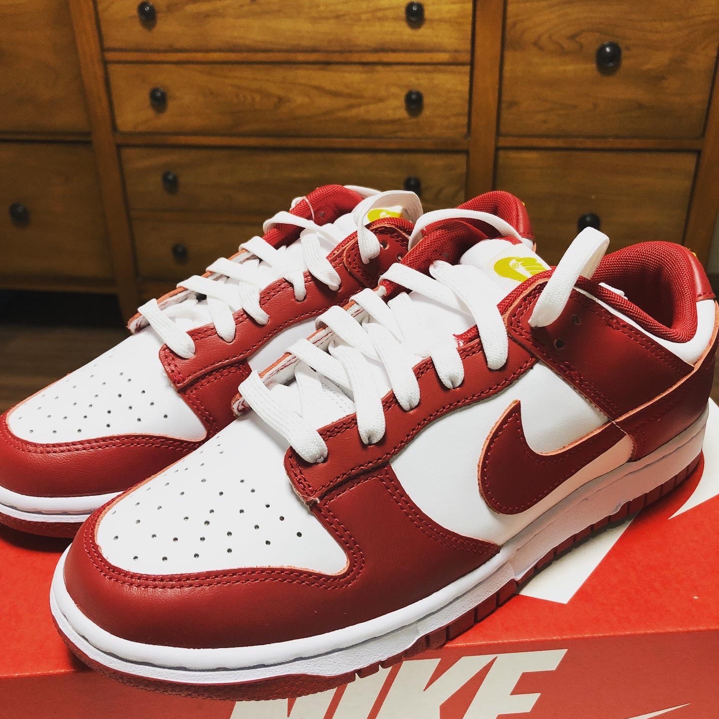 Nike Dunk Low Retro Gym Red 착용 스타일 - 1