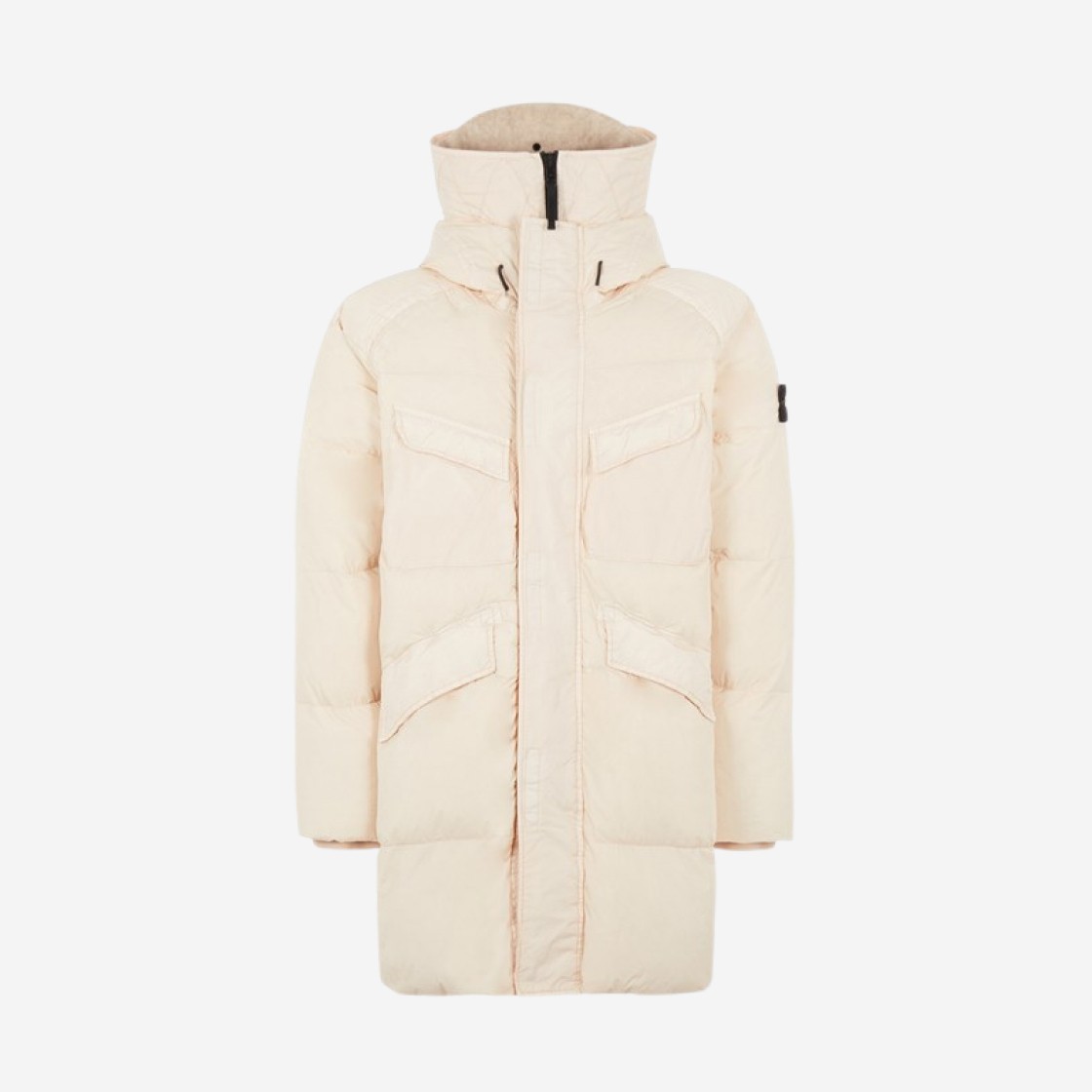 Stone Island 70123 Crinkle Reps Hooded Long Down Jacket Rose - 22FW 상세 이미지 1