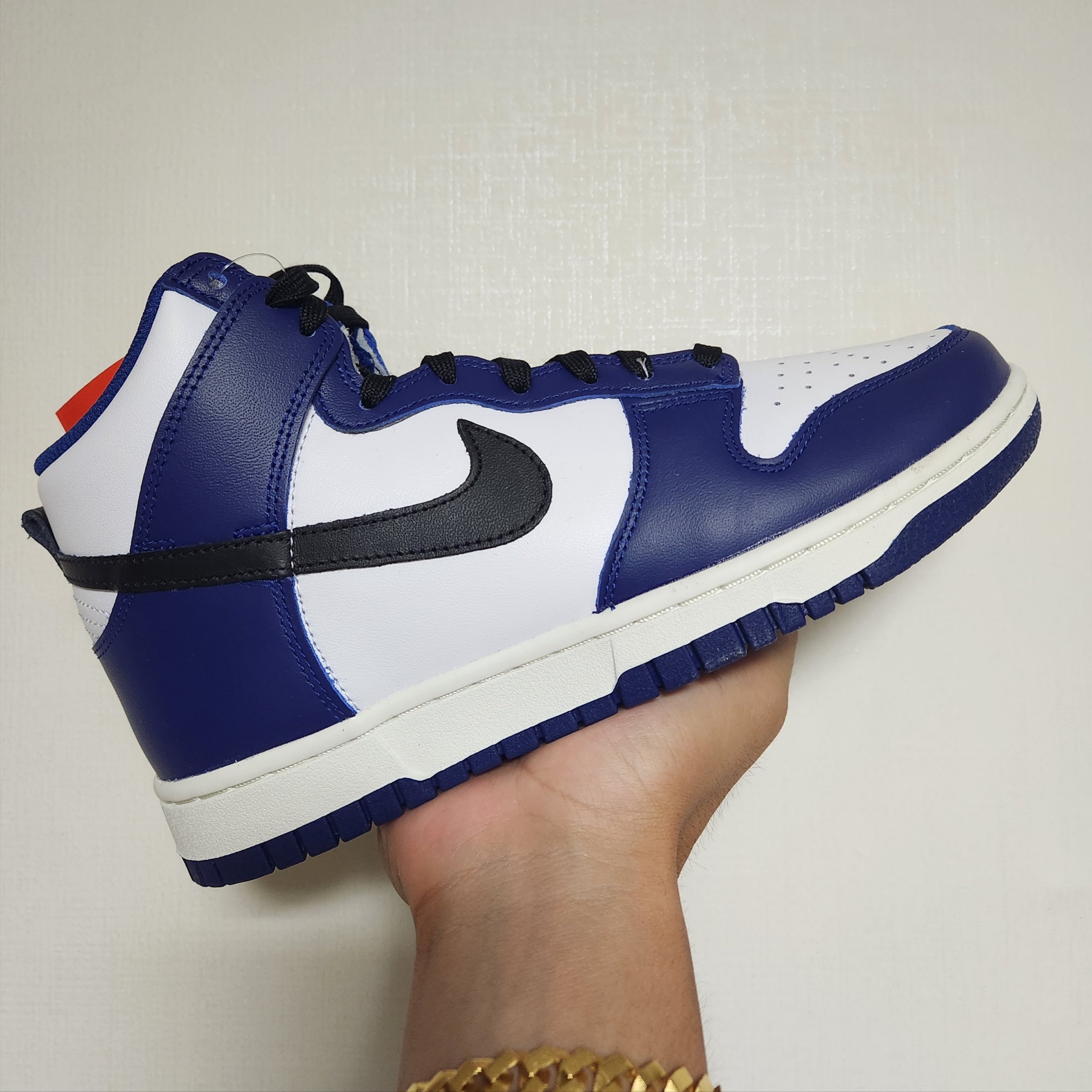 (W) Nike Dunk High Deep Royal Blue 착용 스타일