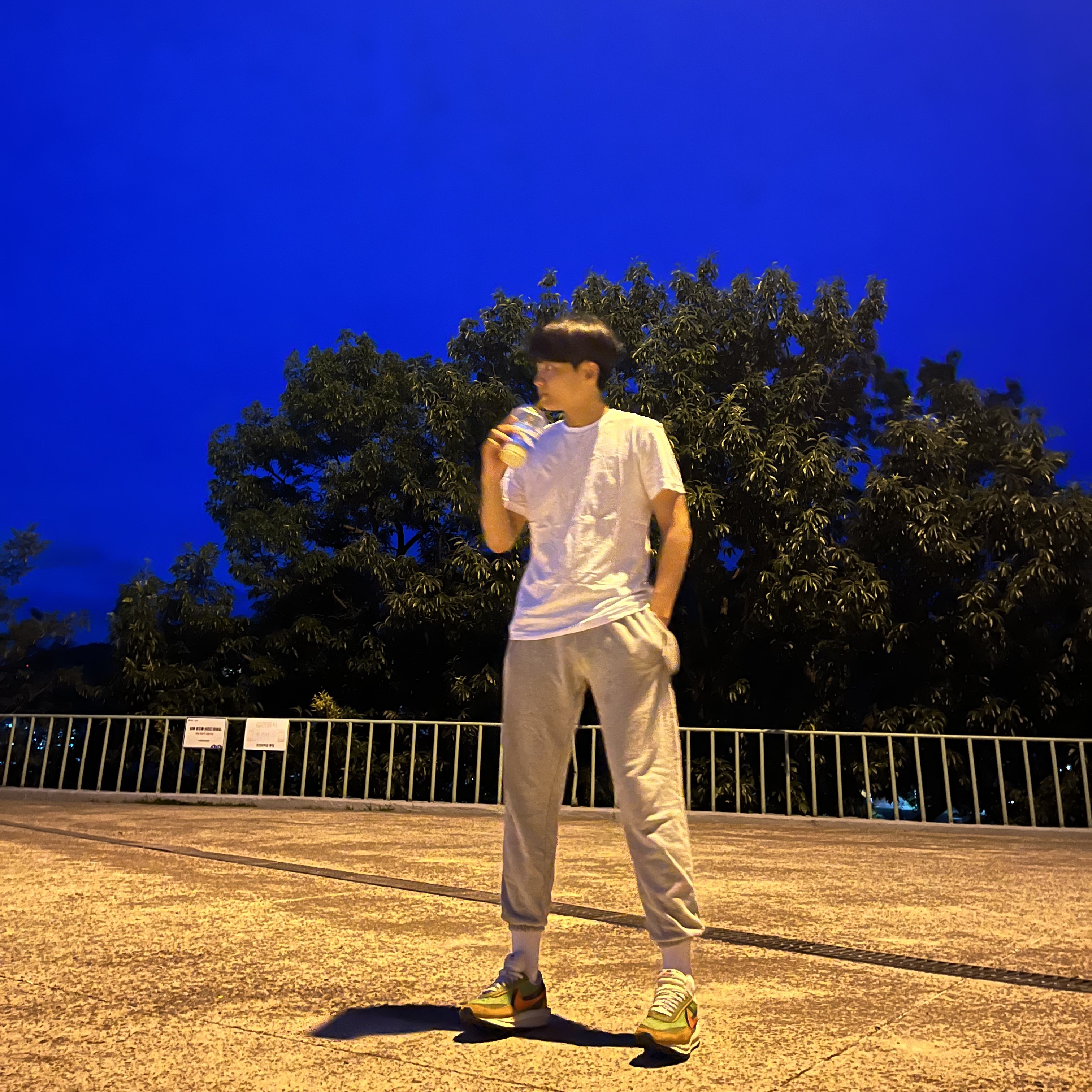 Nike x Sacai LDWaffle Green Multi 착용 스타일