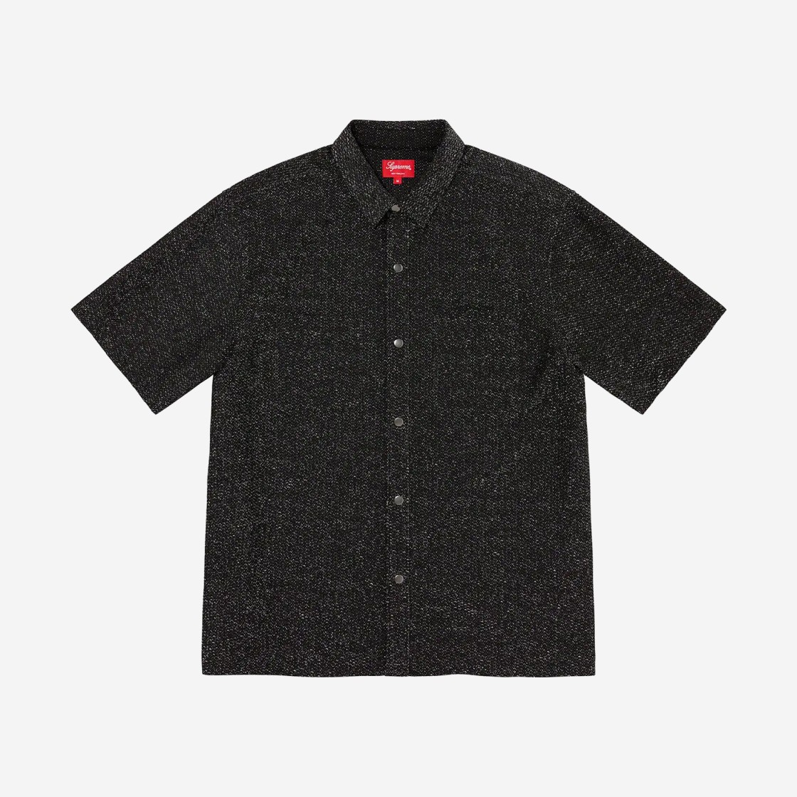 Supreme Lurex S/S Shirt Black - 22FW 상세 이미지 1